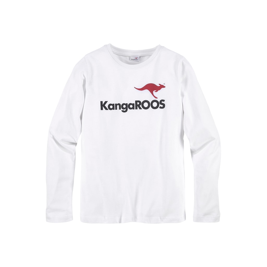 KangaROOS Langarmshirt »Basic Logo«