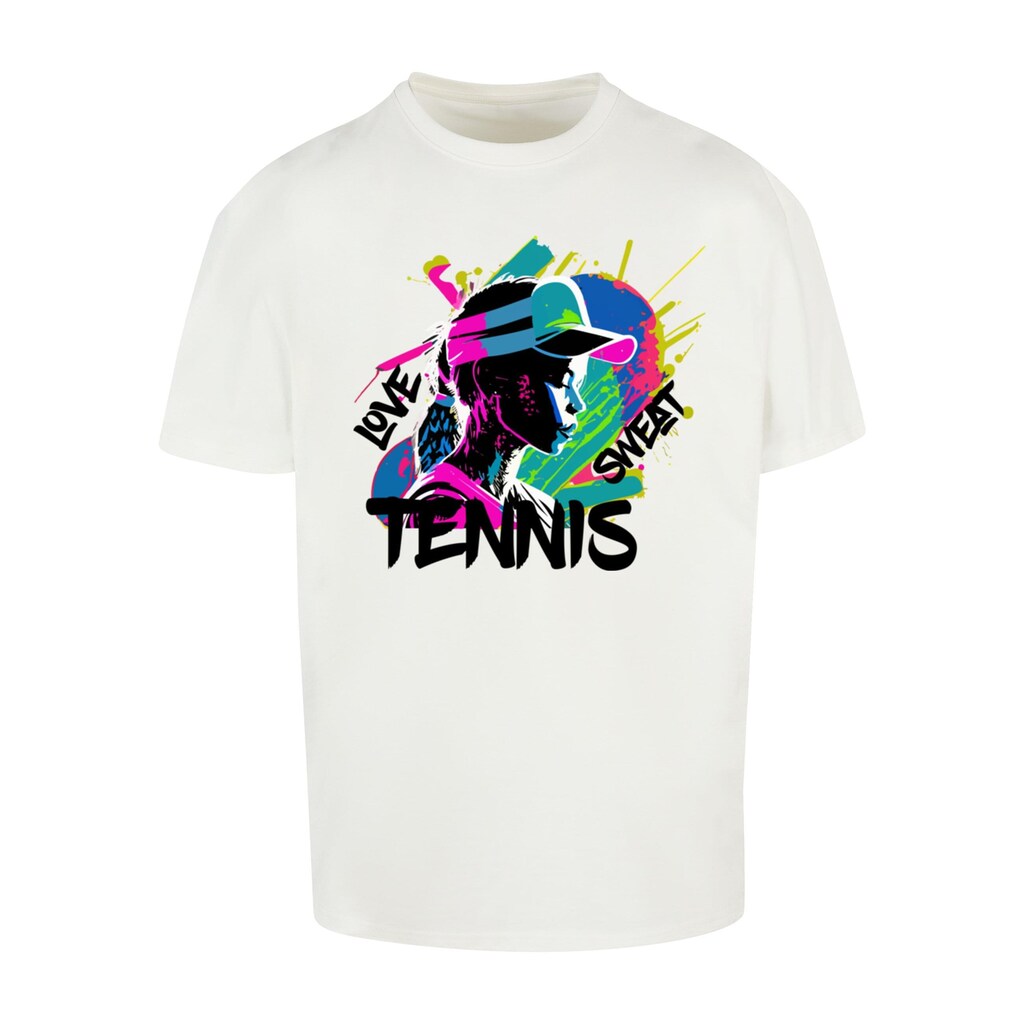 Merchcode T-Shirt »Merchcode Herren Tennis Love, Sweat - Heavy Oversize Tee«, (1 tlg.)