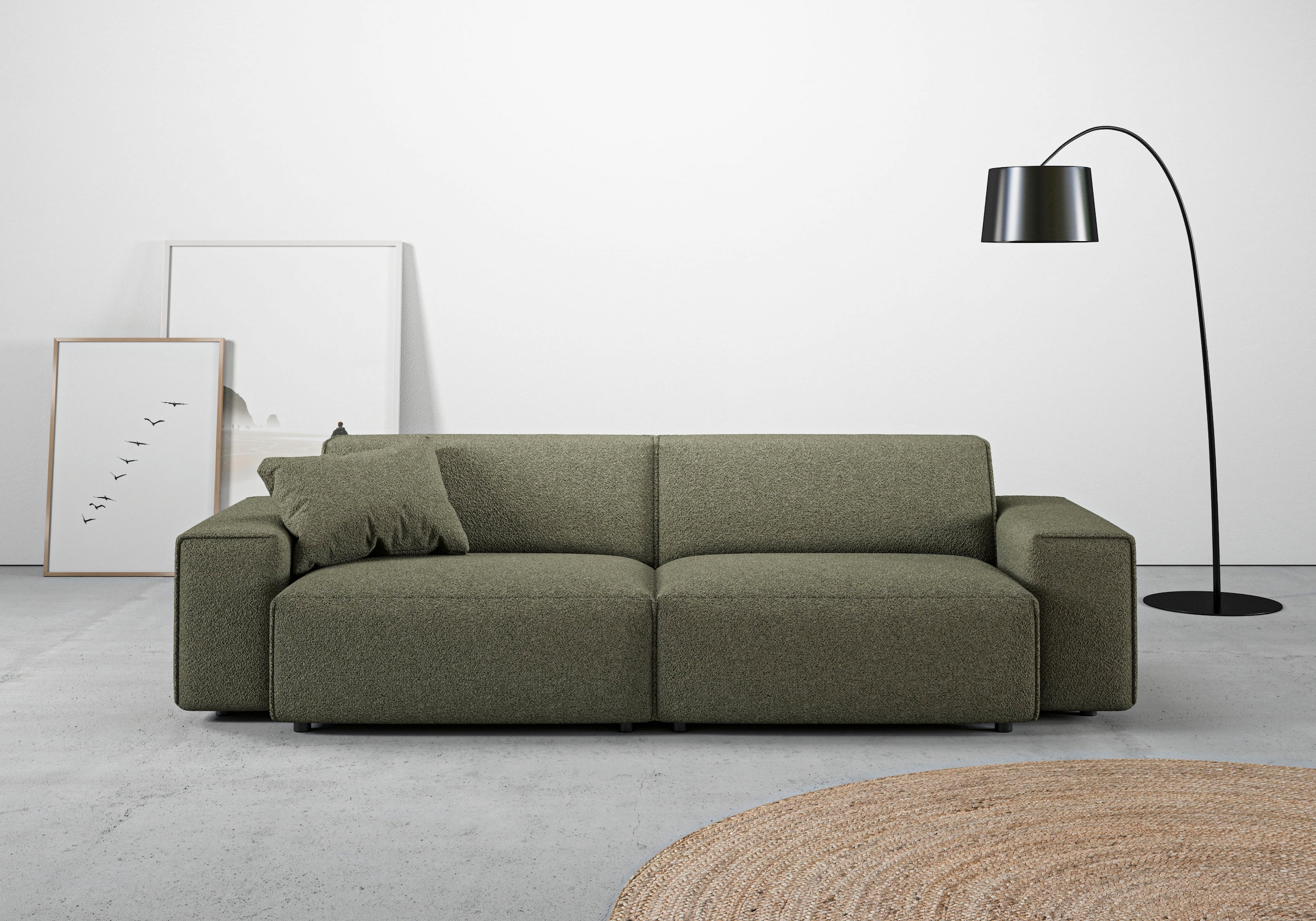 andas Big-Sofa "Glimminge auch in Breitcord, Feincord + Easy care-Bezug,", besondere Kedernähte Zierkissen