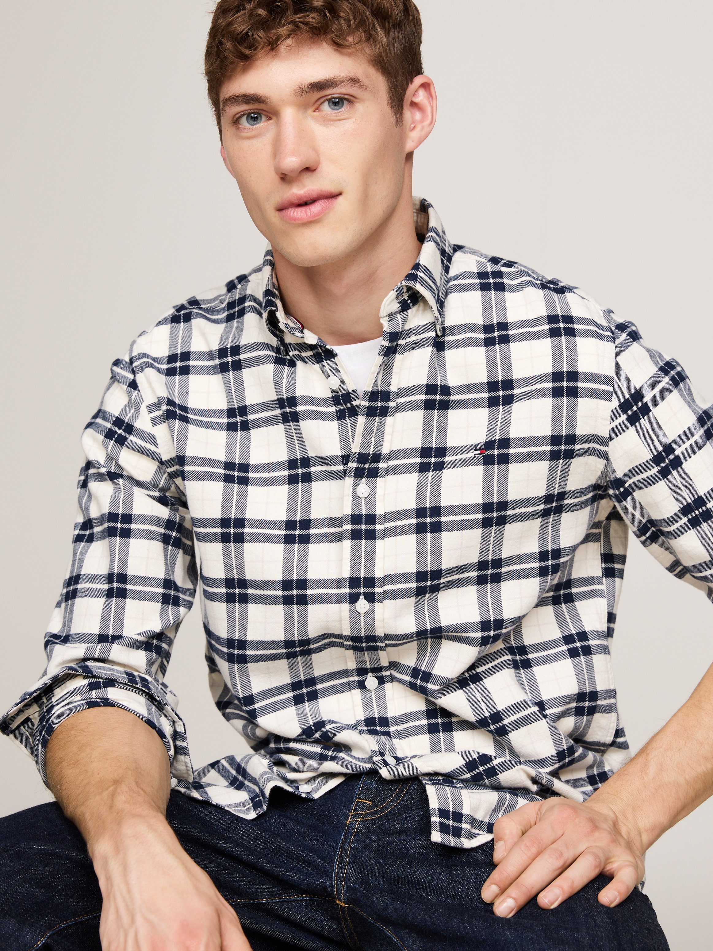 Tommy Hilfiger Langarmhemd »BRUSHED EASY CHECK RF SHIRT«, mehrfarbig kariert