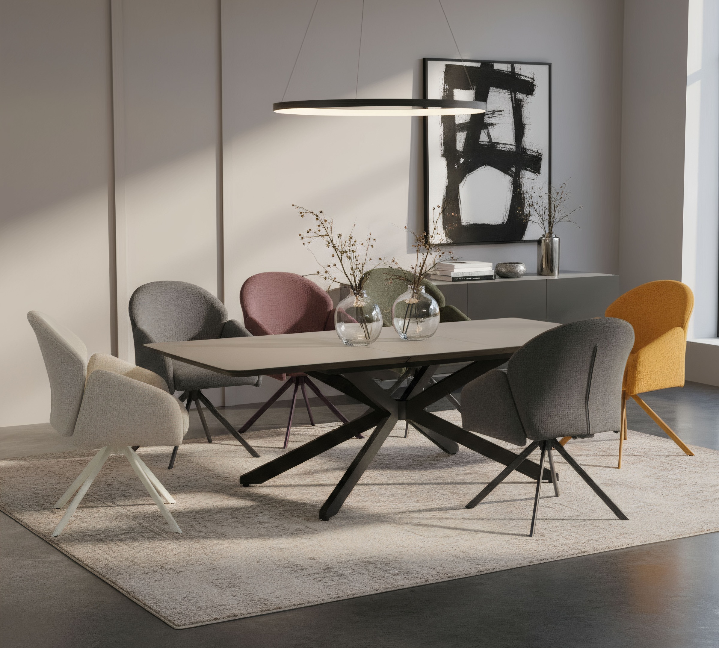 HELA Esstisch "ANCONA" 1 Stk. tlg. Synchronauszug, Butterflyfunktion, X-Ges günstig online kaufen