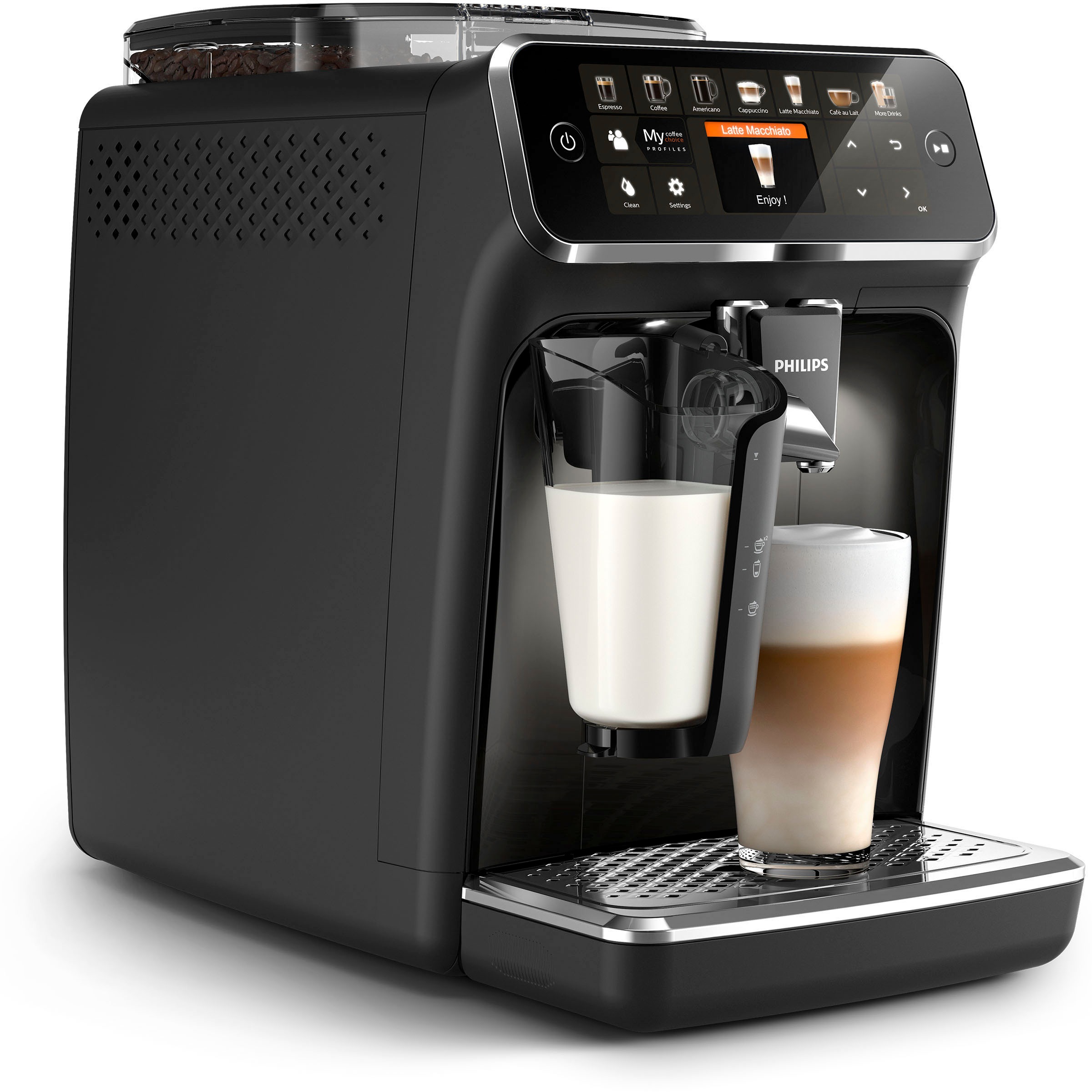 Philips Kaffeevollautomat »5400 Series EP5441/50 LatteGo«, mattschwarz
