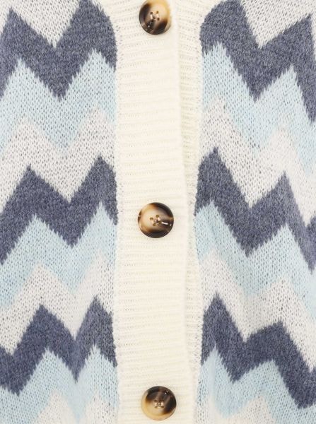 Zwillingsherz Strickjacke »"Buntes ZickZack"«, mit figurumspielendem Schnitt