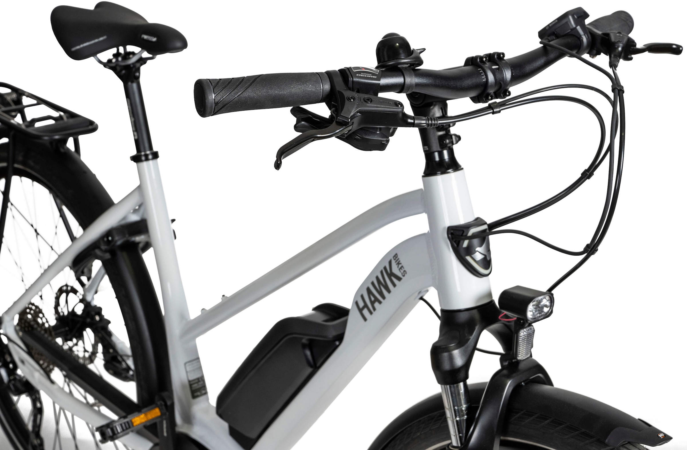 HAWK Bikes E-Bike »E-Trekking 500 Lady«, 10 Gang, Shimano, Deore, Mittelmotor 250 W, Pedelec