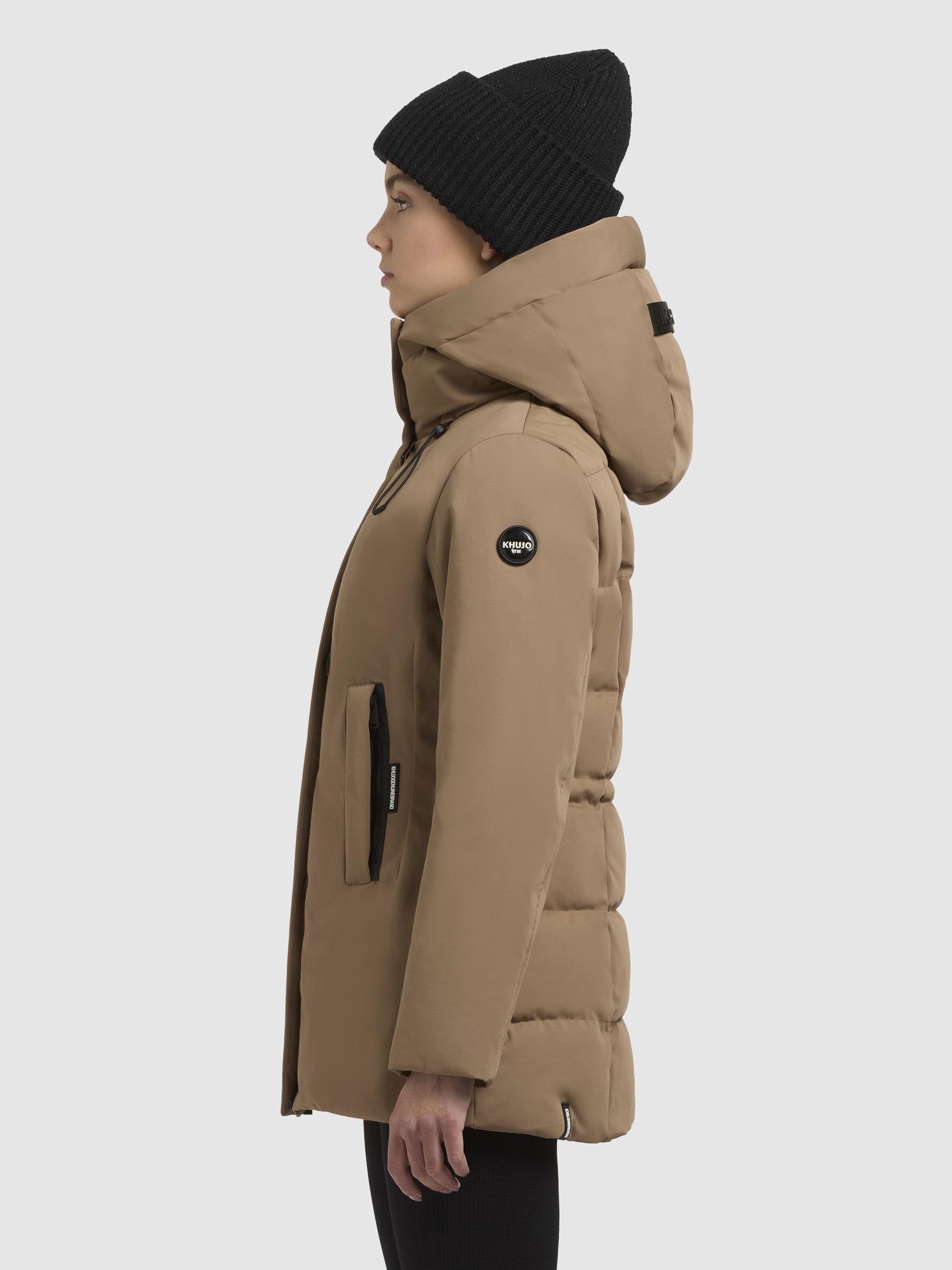 khujo Winterjacke »Palla-YM«, mit Kapuze, Damen Wintermantel mit verstellbarer Kapuze