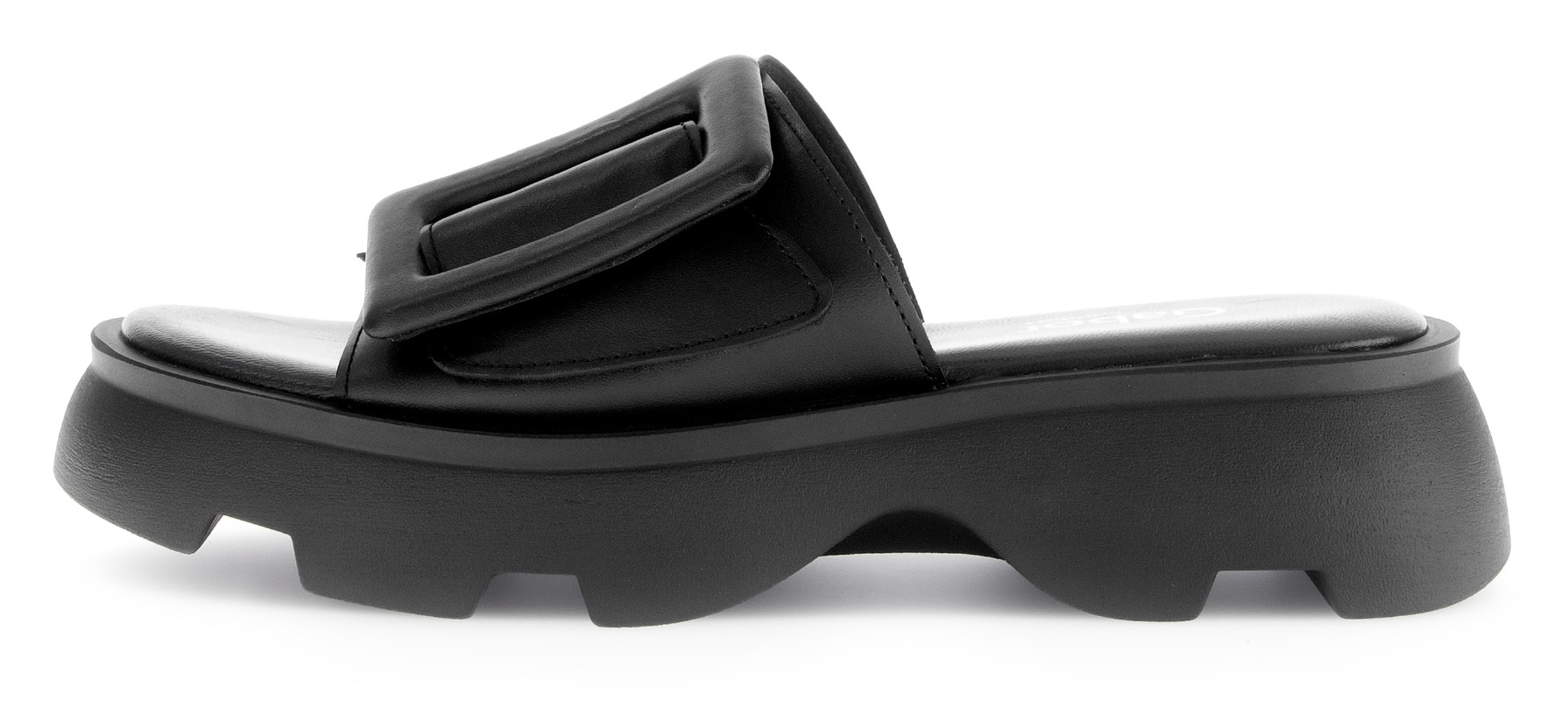 Gabor Pantolette »YORK«, Plateau, Sommerschuh, Komfortschuh, auffällige Zierschnalle, G-Weite