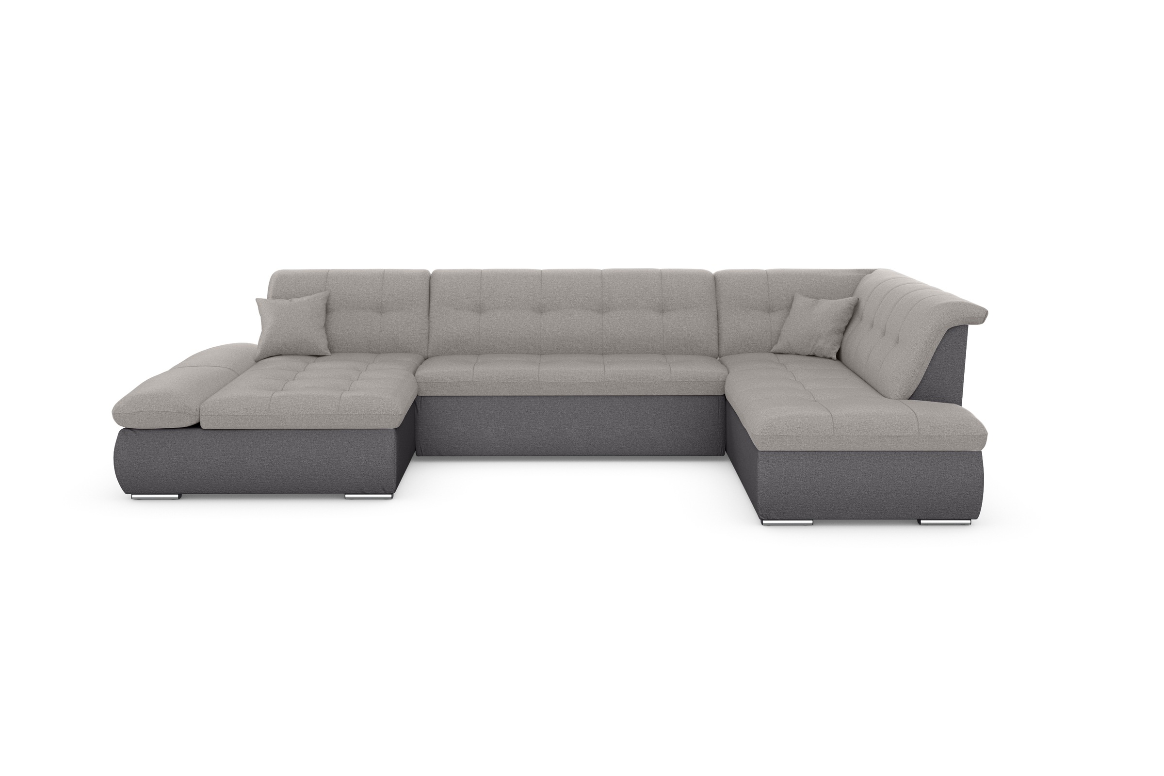 DOMO collection Wohnlandschaft »Moric U-Form auch in Cord«, im XXL-Format, wahlweise mit Bettfunktion und Armlehnenverstellung