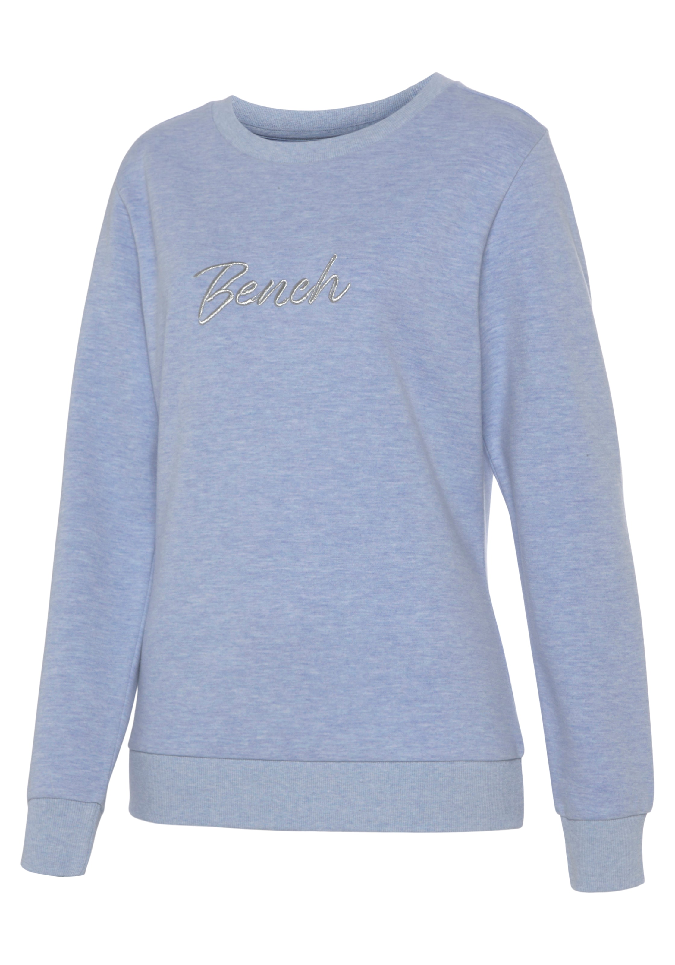 Bench. Loungewear Sweatshirt, mit glänzender Logostickerei, Loungewear