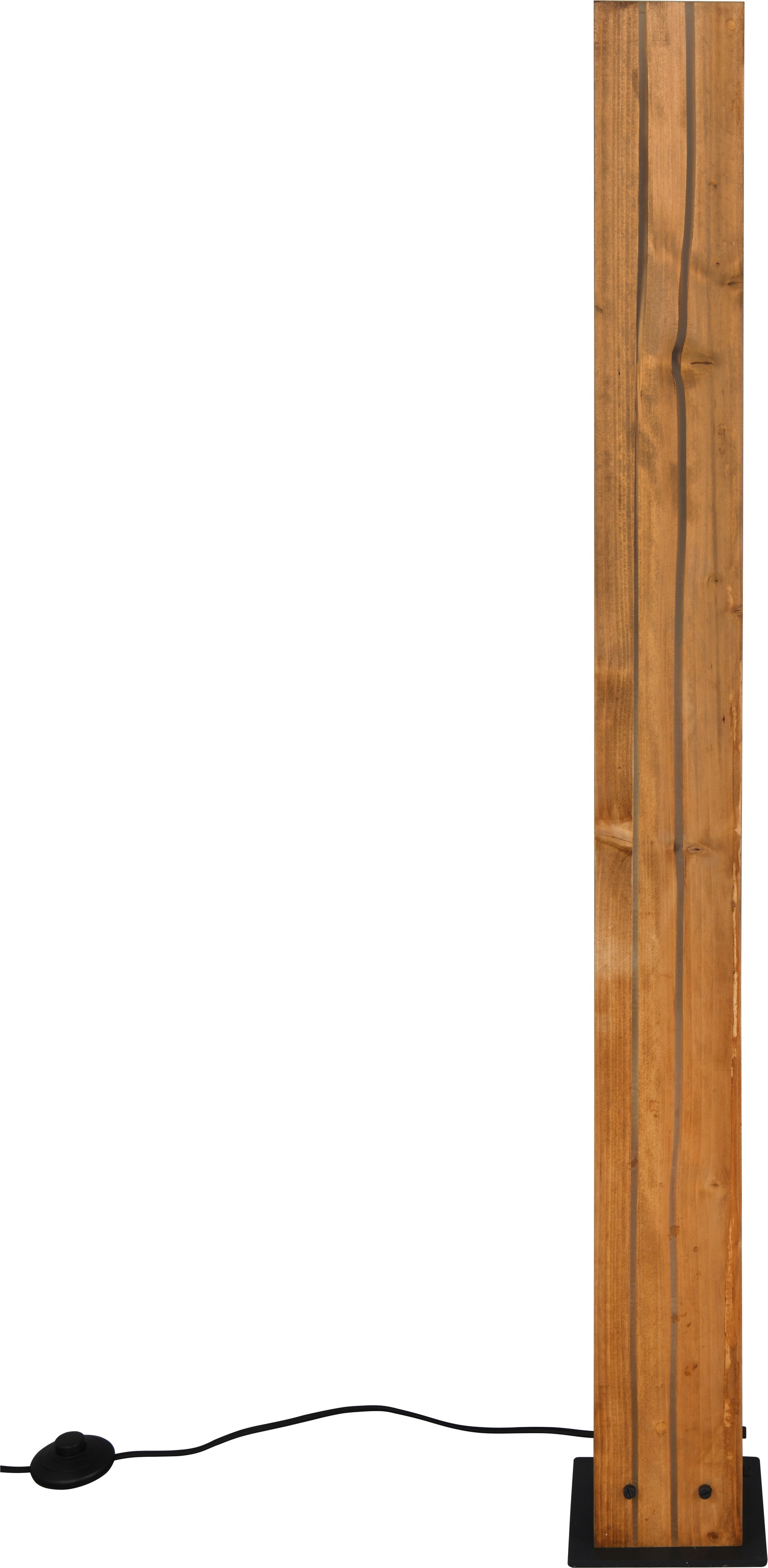TRIO Leuchten Stehlampe »KARUNI, Stehleuchte aus Metall + Holz naturbelassen, indirektes Licht« E27 1 Stk. warmweiß - kaltweiß exkl 3x E27 max 10W, Höhe 121 cm Holz Stehleuchte Wohnzimmer
