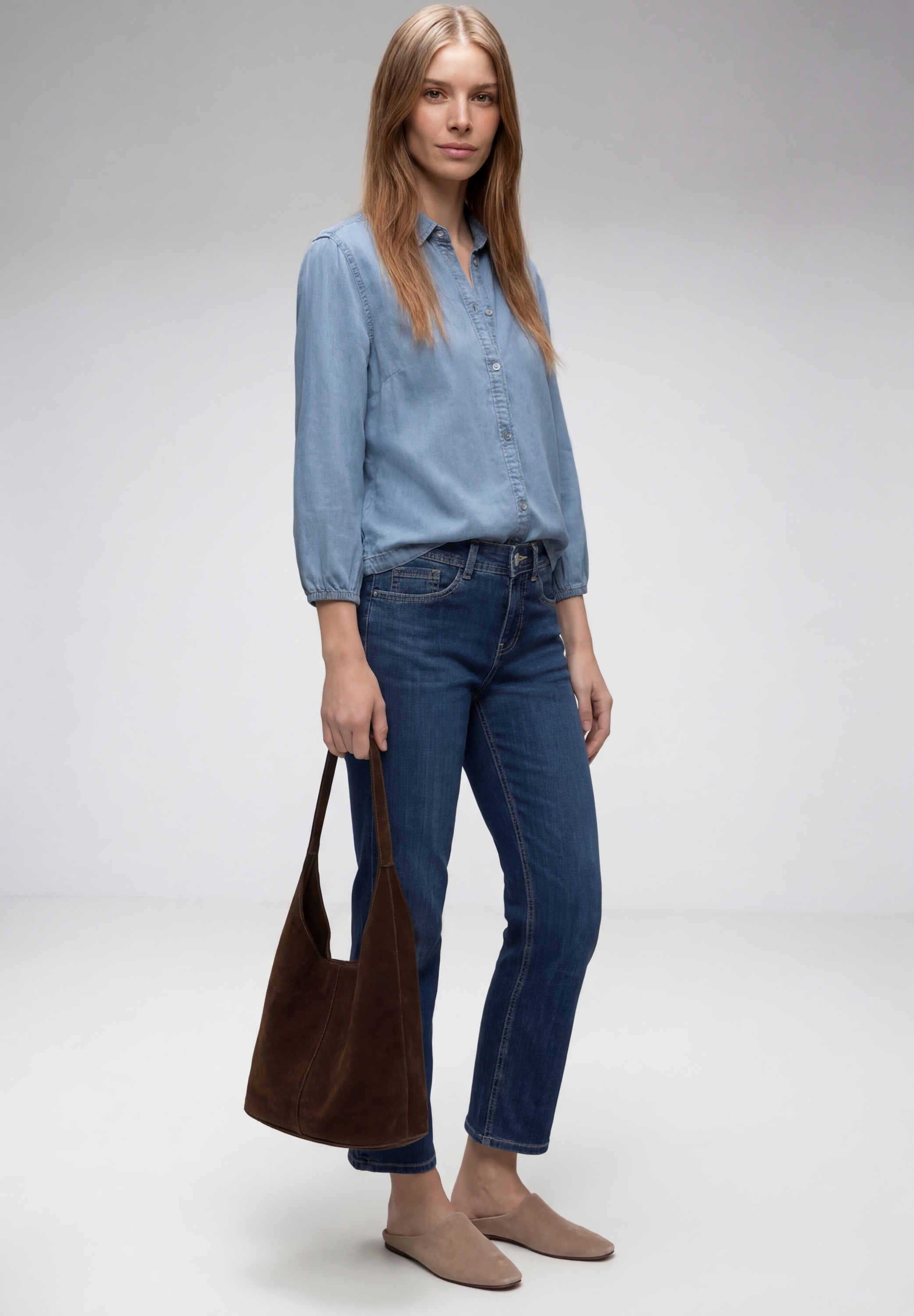 STREET ONE Hemdbluse mit 3/4 Ärmeln