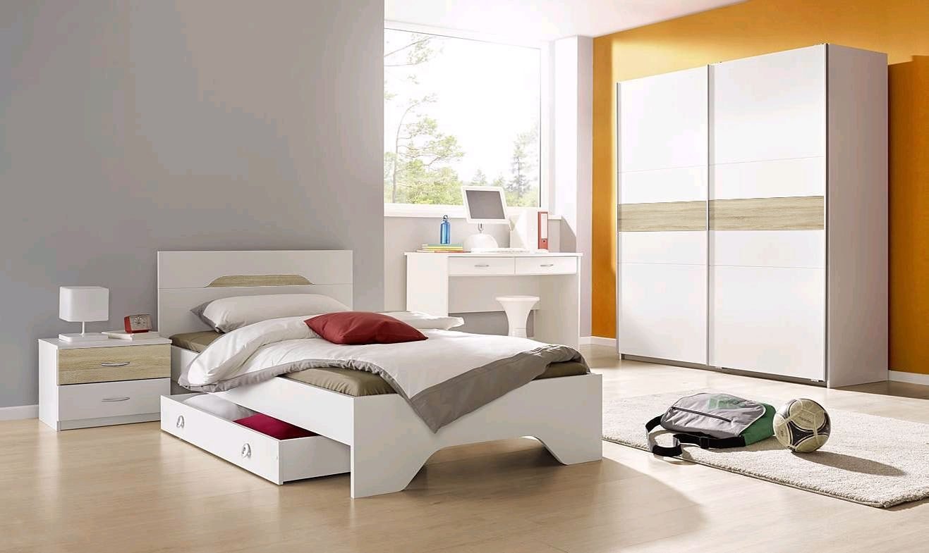 rauch Jugendzimmer-Set »Komplettschlafzimmer Schlafzimmer NOOSA mit Schrank Breite 175 cm,«, (Set, 4 tlg.), Bett 100x200 cm, Nachttisch und Schreibtisch MADE IN GERMANY