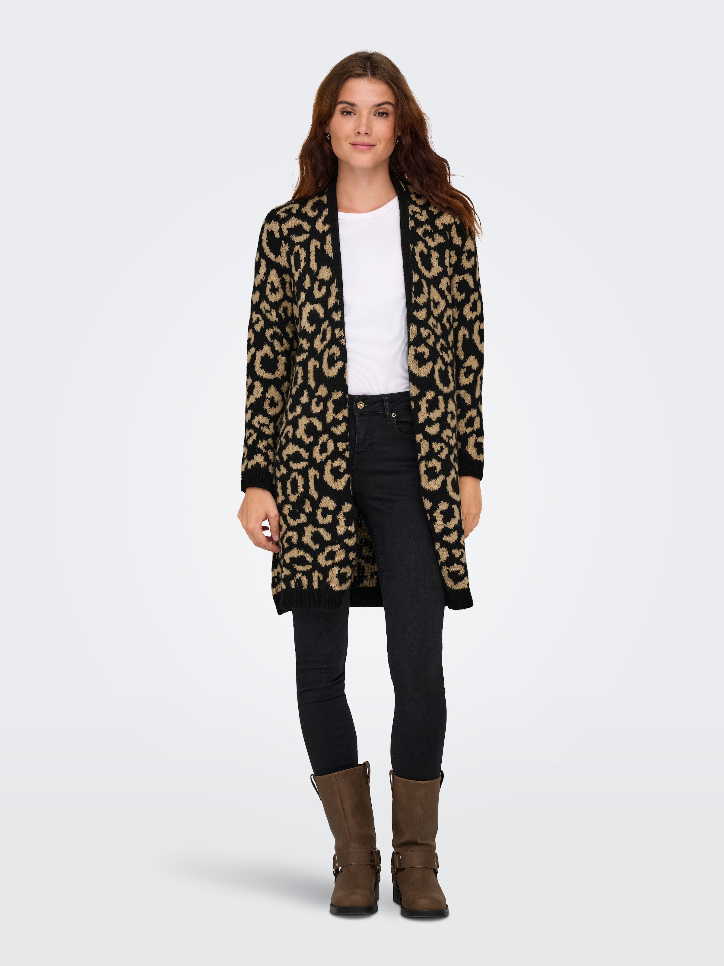 ONLY Strickjacke »ONLJADE ANIMAL AO LS CARDIGAN RP KNT«