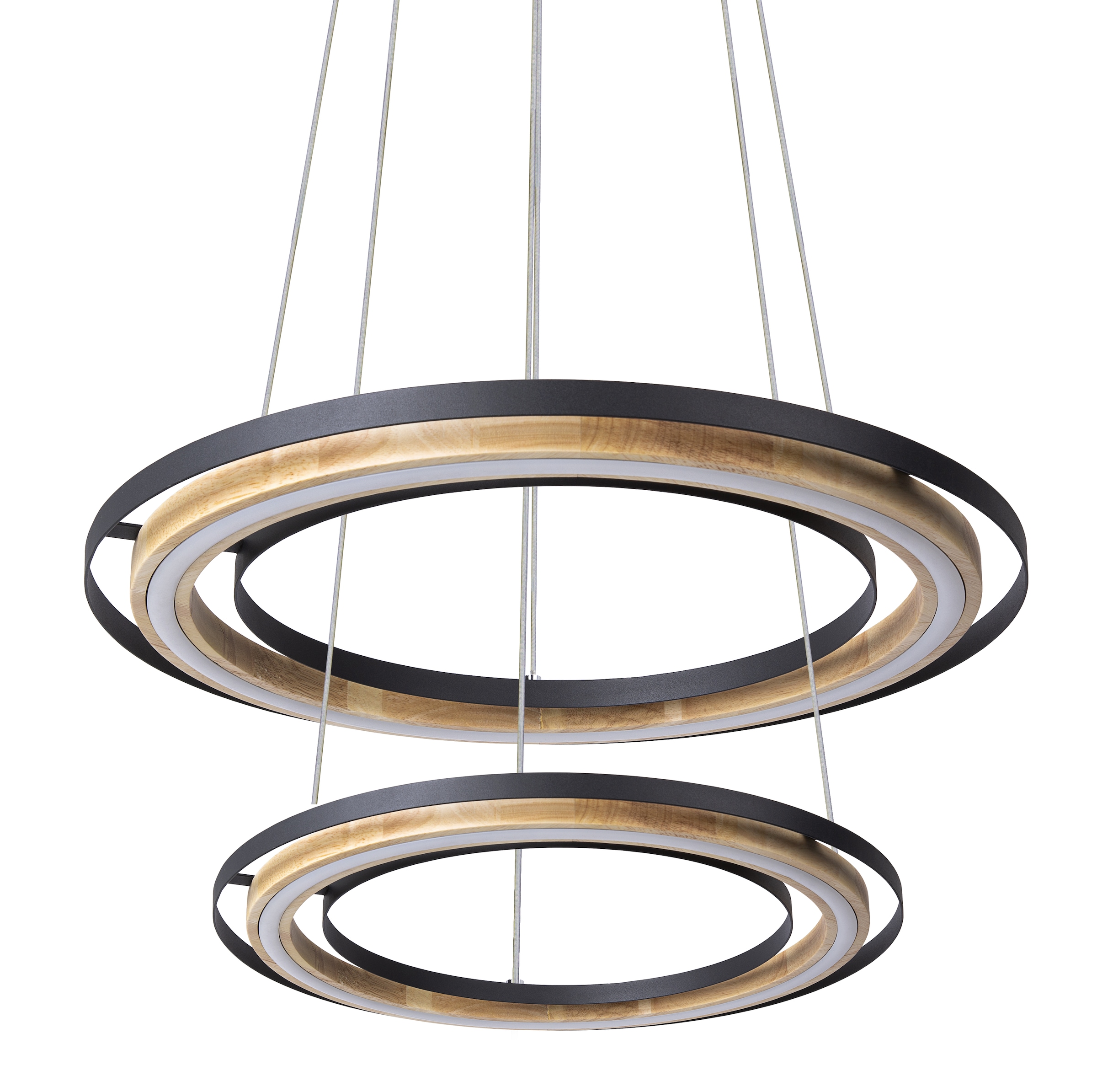 NOWA LED Pendelleuchte »RILAS« LED-Modul 1 Stk. Warmweiß Hängelampe schwarz rund Esstisch Wohnzimmer