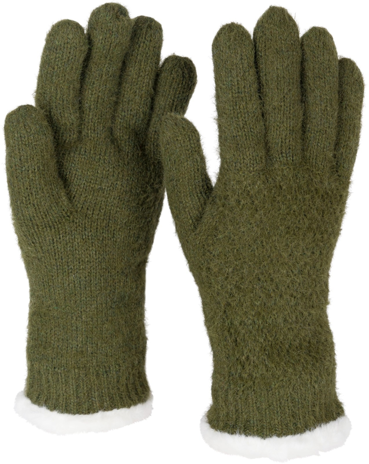 styleBREAKER Strickhandschuhe "Strickhandschuhe mit Reiskornmuster und Fleece" 2 Stk.