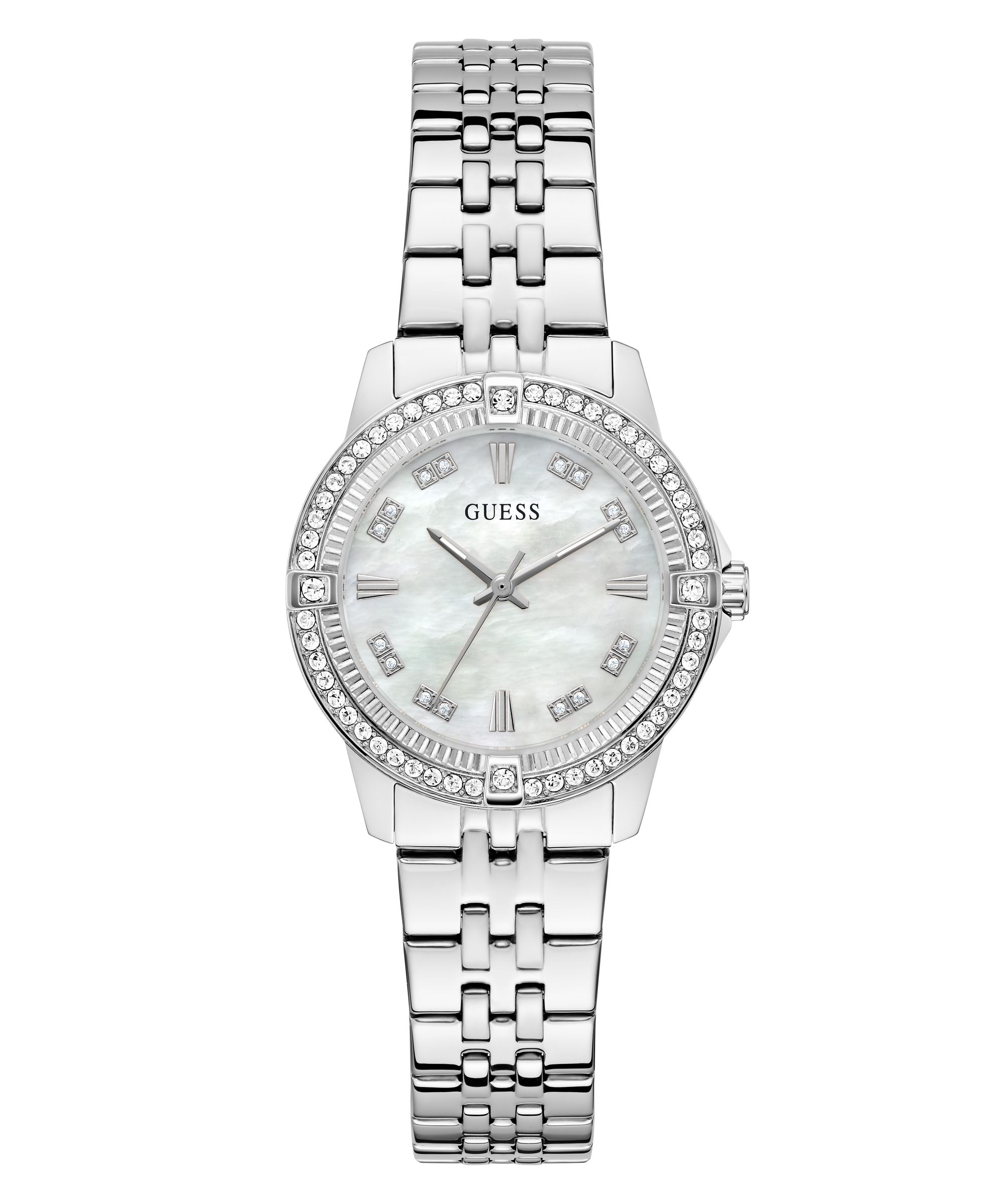 Guess Quarzuhr »COLETTE« Armbanduhr, Damenuhr, Edelstahlarmband, analog