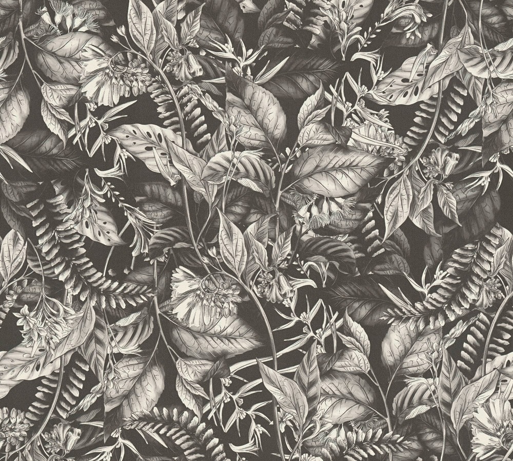 living walls Vliestapete »Drawn Into Nature Dschungel-Tapete Mustertapete Floral Dschungeloptik«, matt, Vliestapete Dschungel für Schlafzimmer Küche Wohnzimmer Dschungel Flur