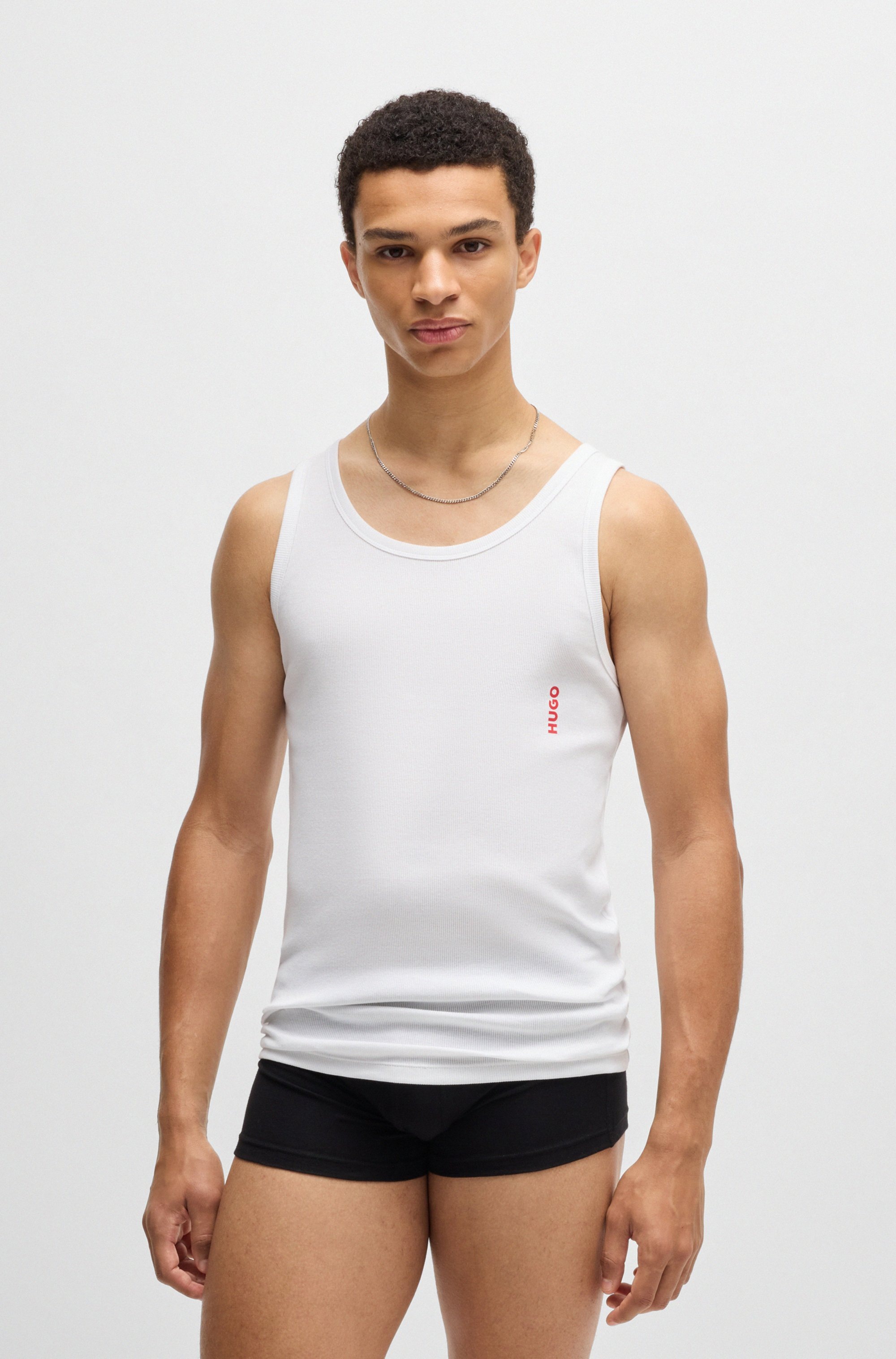 HUGO Underwear Tanktop "Twin Pack" Packung, 2 Stk. mit Markenlabel in Kontr günstig online kaufen