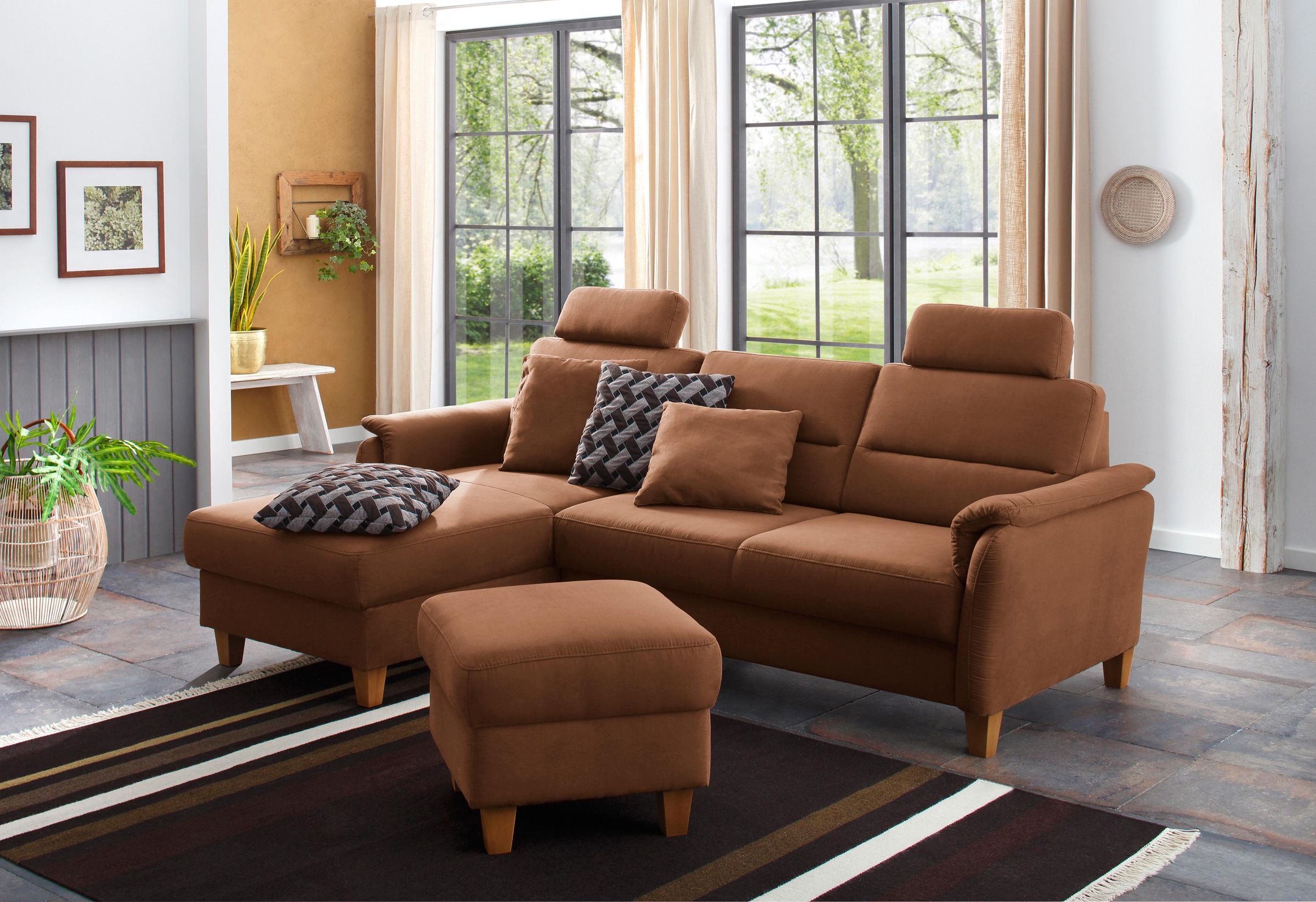 Home affaire Ecksofa »Palmera L-Form«, Federkern, wahlweise mit Bettfunktion und mit/ohne Bettkasten