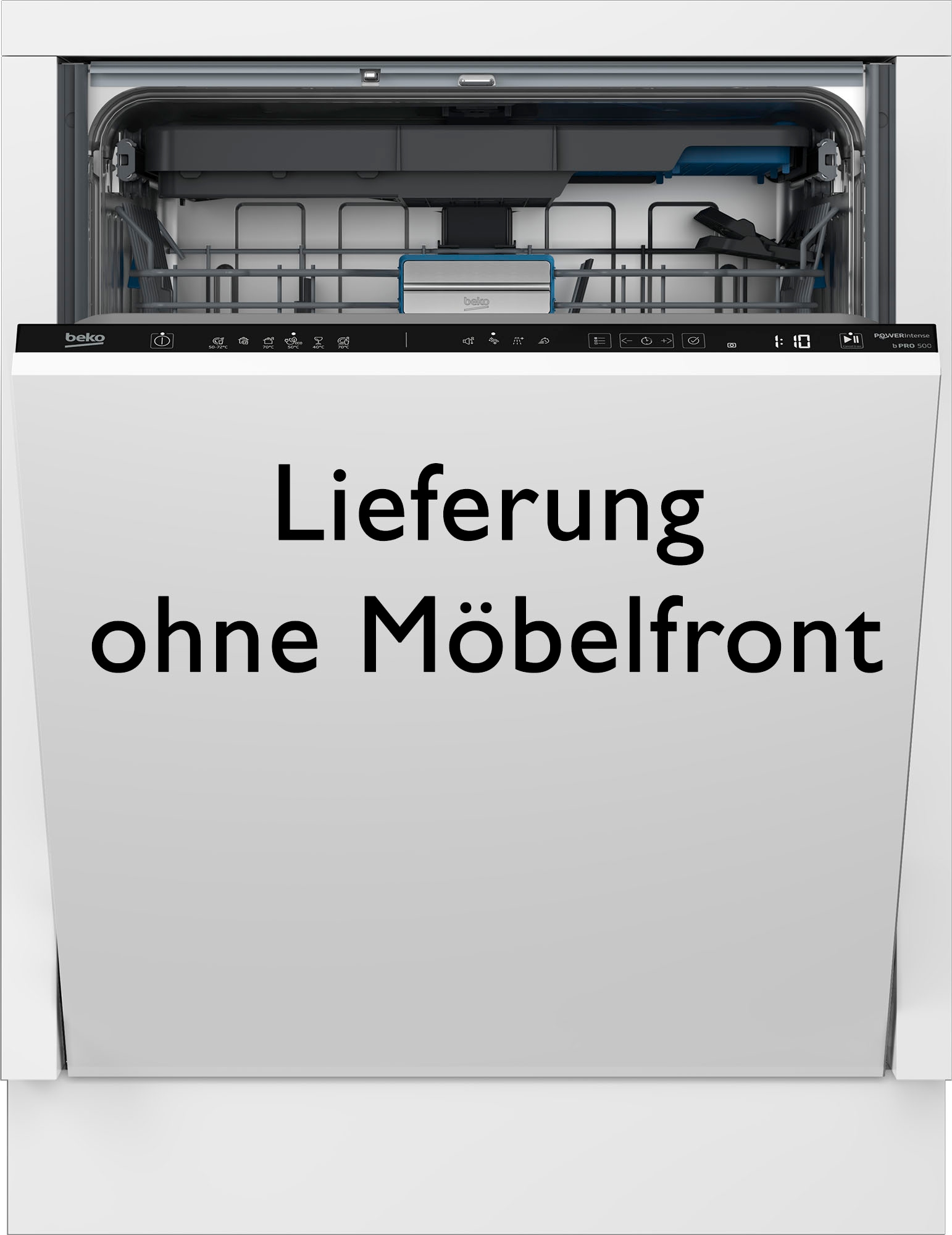 BEKO vollintegrierbarer Geschirrspüler "BDIN36550P" 8,9 l 15 tlg. Maßgedecke Doppelt gut organisiert – inklusive Besteckschublade und Besteckkorb