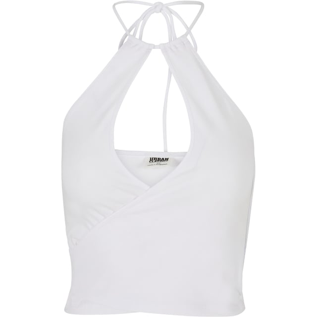 URBAN CLASSICS T-Shirt »Damen Ladies Short-Wraped Neckholder Top«, (1 tlg.)  kaufen | BAUR