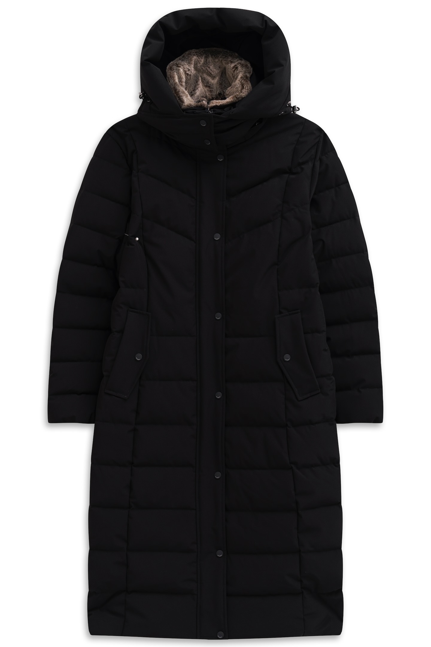 Thumbnail - bugatti Steppmantel "Regular Fit", mit Kapuze & Kunstfellkragen