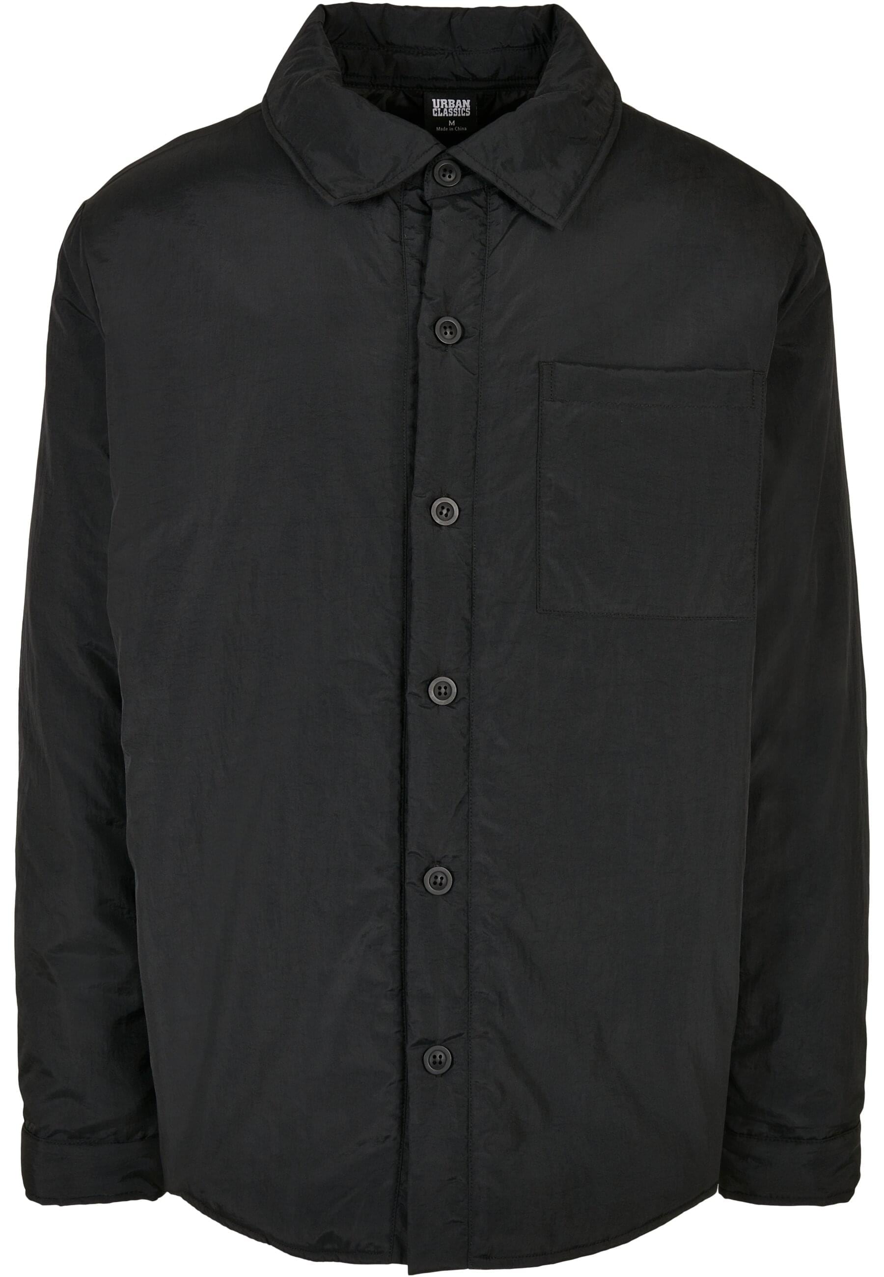 Allwetterjacke »Urban Classics Herren Padded Nylon Shirt Jacket«, (1 St.), ohne Kapuze