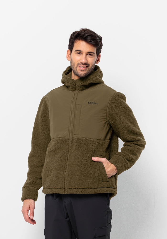 Jack Wolfskin Fleecejacke "FELSLICHT HOODED JKT M", mit Kapuze