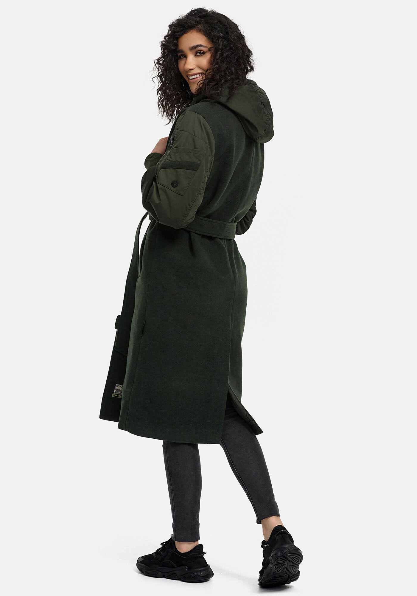 Marikoo Winterjacke »Tjadee«, Langer Wickelmantel