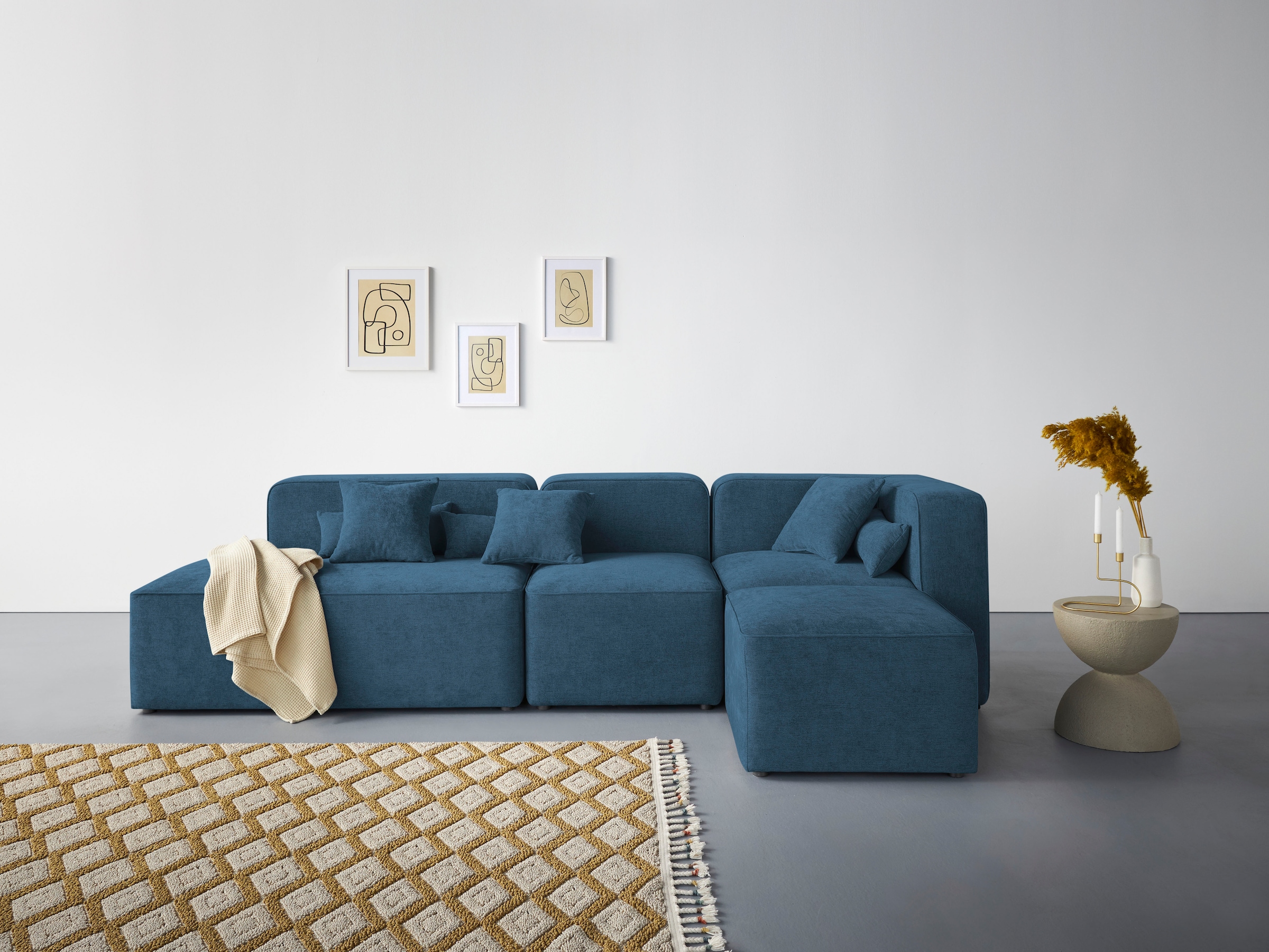 Home affaire Ecksofa "Sundstrup L-Form" Modulserie, individuelle Zusammenst günstig online kaufen