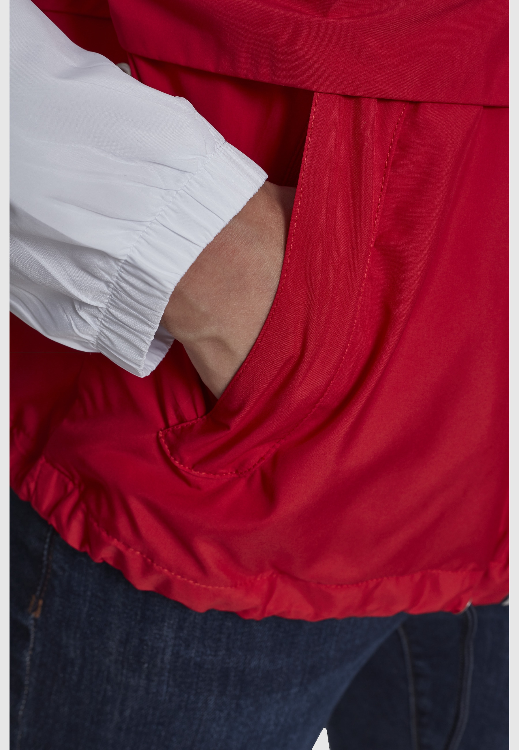 URBAN CLASSICS Anorak »Urban Classics Damen Ladies 3-Tone Oversize Windbreaker« 1 Stk. tlg. mit Kapuze