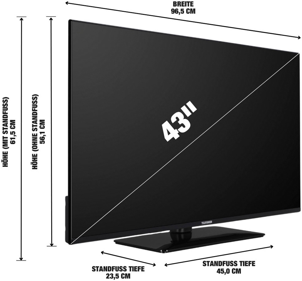 Telefunken LED-Fernseher »D43F75VM8CWI« 108 cm/43 ″ Full HD Smart-TV
