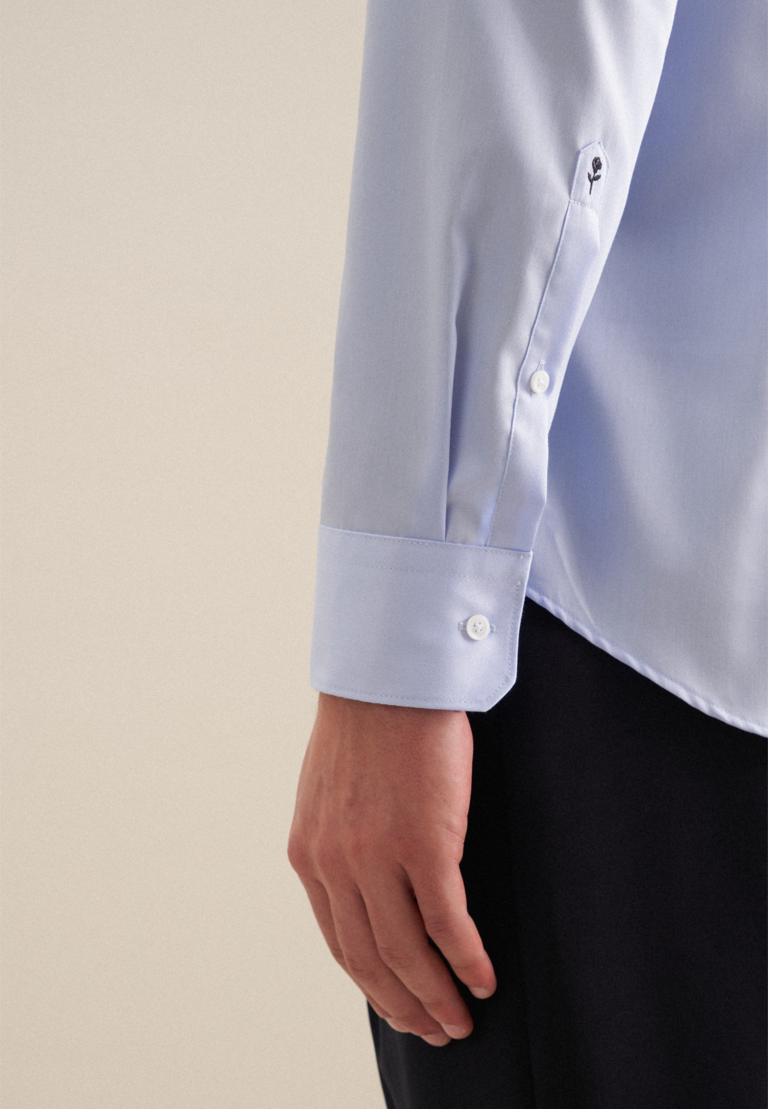 Seidensticker Schwarze Rose Men Shirt Blue S 3