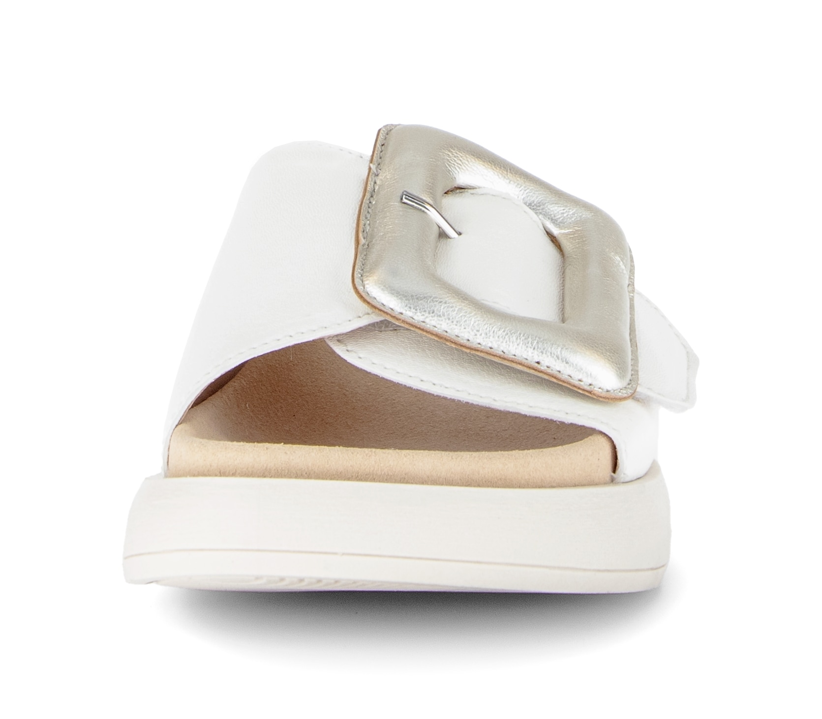 Gabor Pantolette  Plateau, Schlupfschuh, Sommerschuh mit großer Zierschnalle