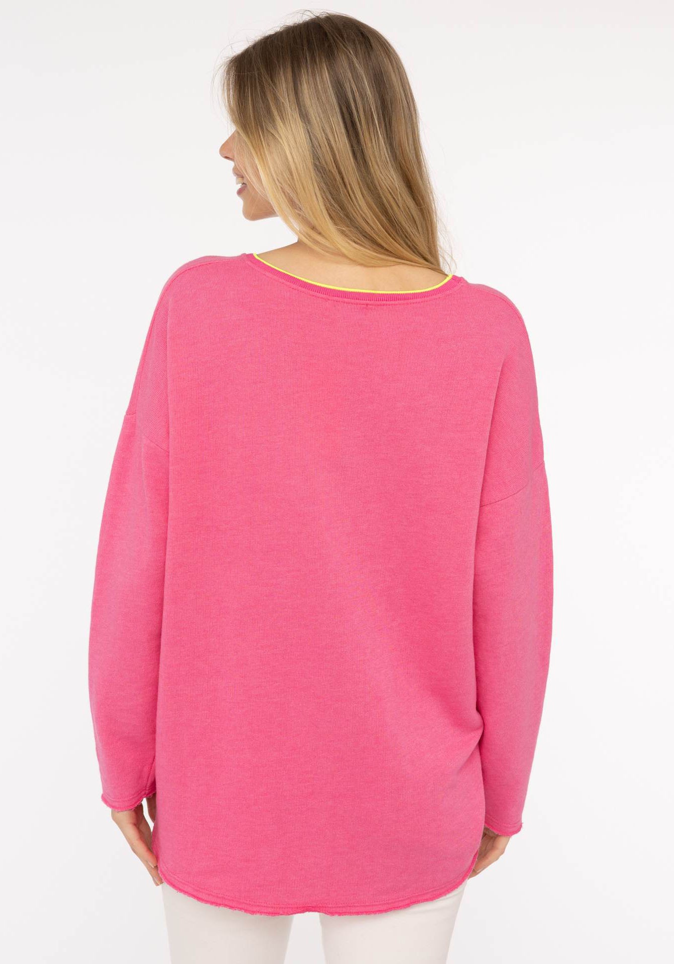Zwillingsherz Sweatshirt "Positive Mind", mit Kontrastnaht in Neonfarbe günstig online kaufen