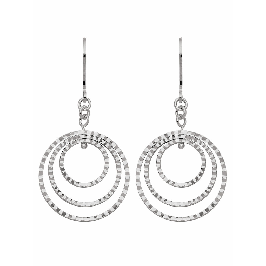 Adelia´s Paar Ohrhänger »1 Paar 925 Silber Ohrringe / Ohrhänger Ø 22 1 mm« 925 Sterling Silber Silberschmuck für Damen