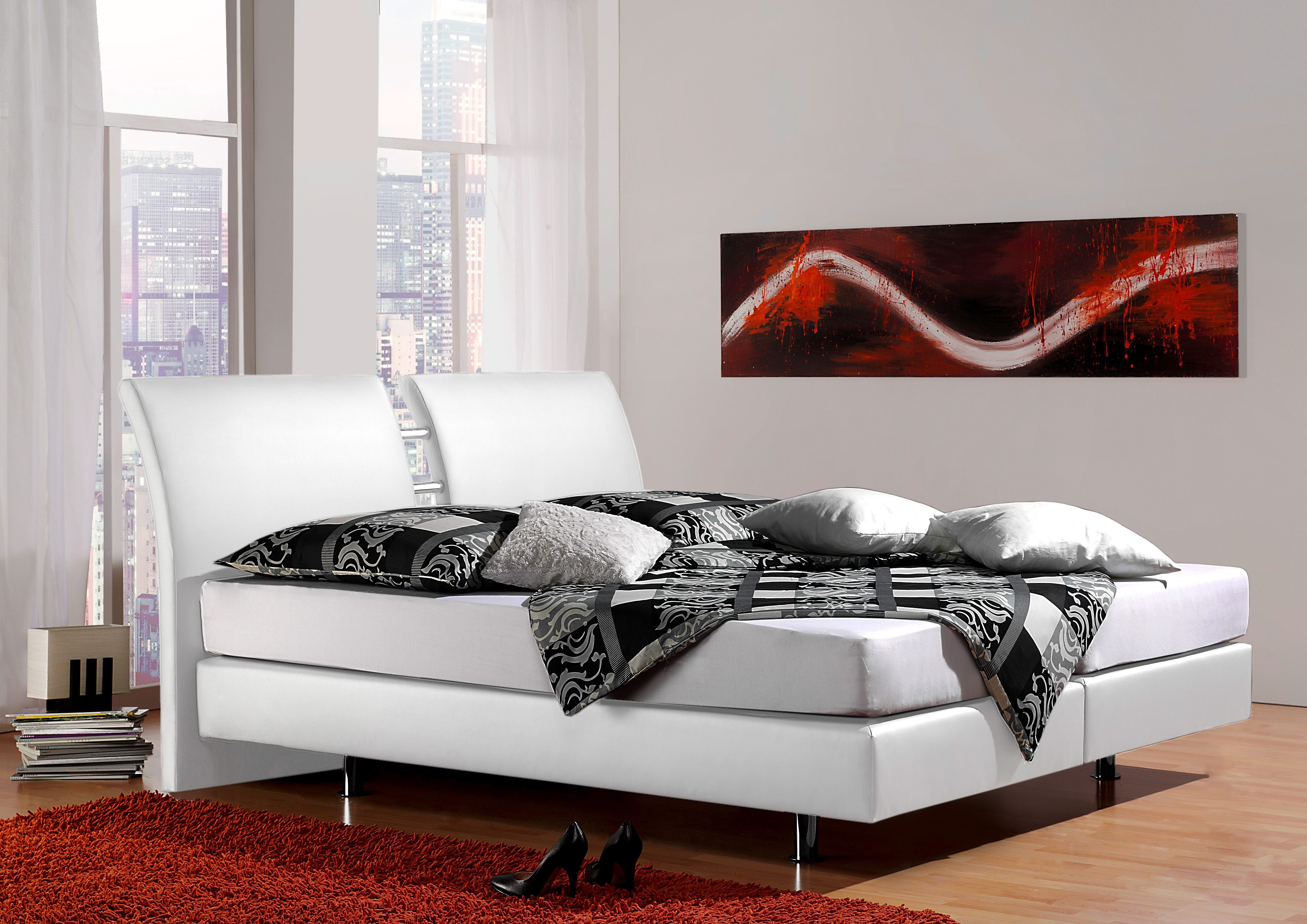Home affaire Boxspringbett "Polo" in 3 Matratzenarten, 3 Breiten und 4 Farben