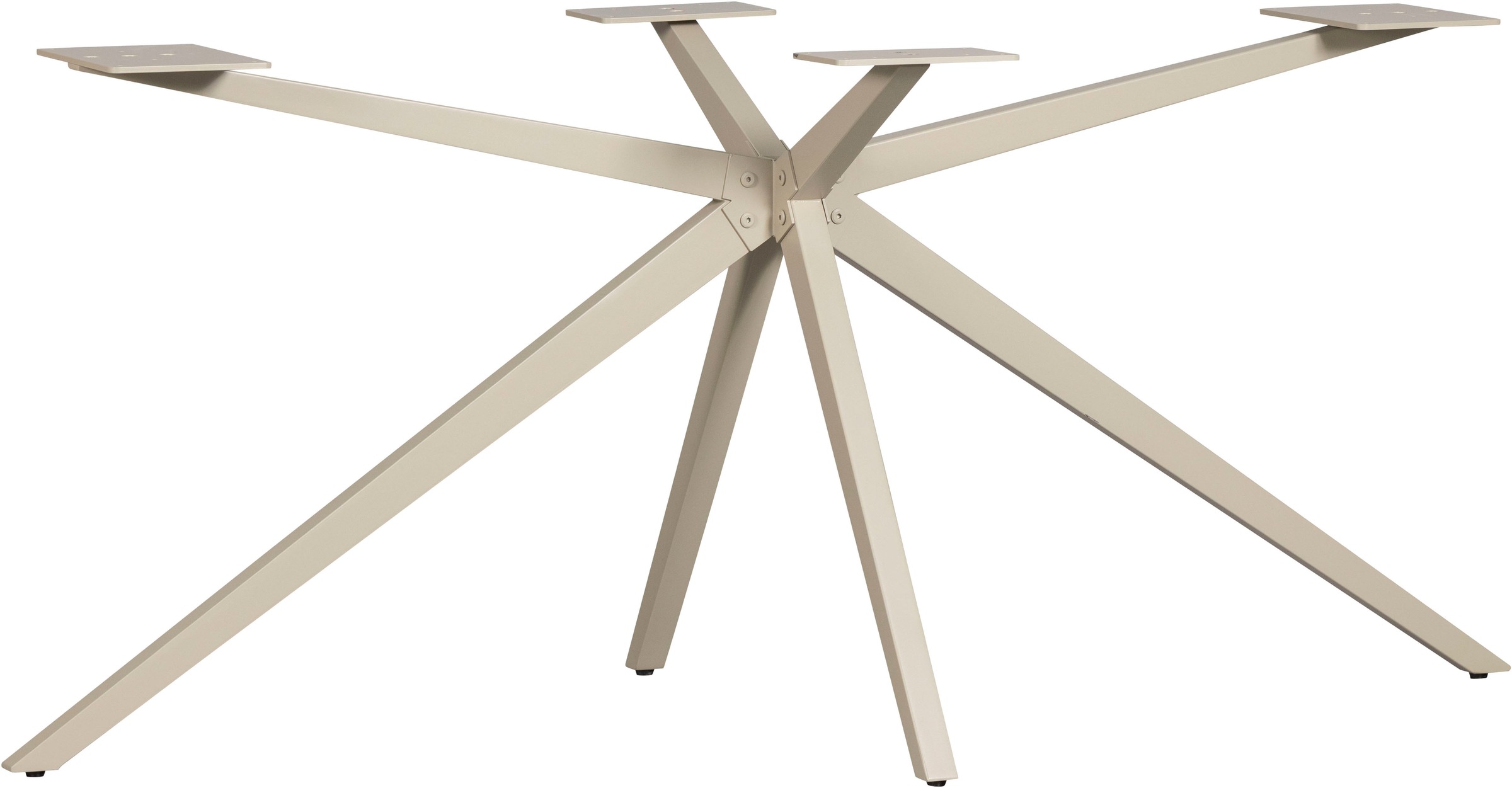 WOOOD Tischbein "Tablo Holland XL Metall mit Pulverbeschichtung B 170 x T 80 x H 72 cm" Kreuzgestell Ø 3,5 cm, Tragkraft 160 kg, einfach zu montieren
