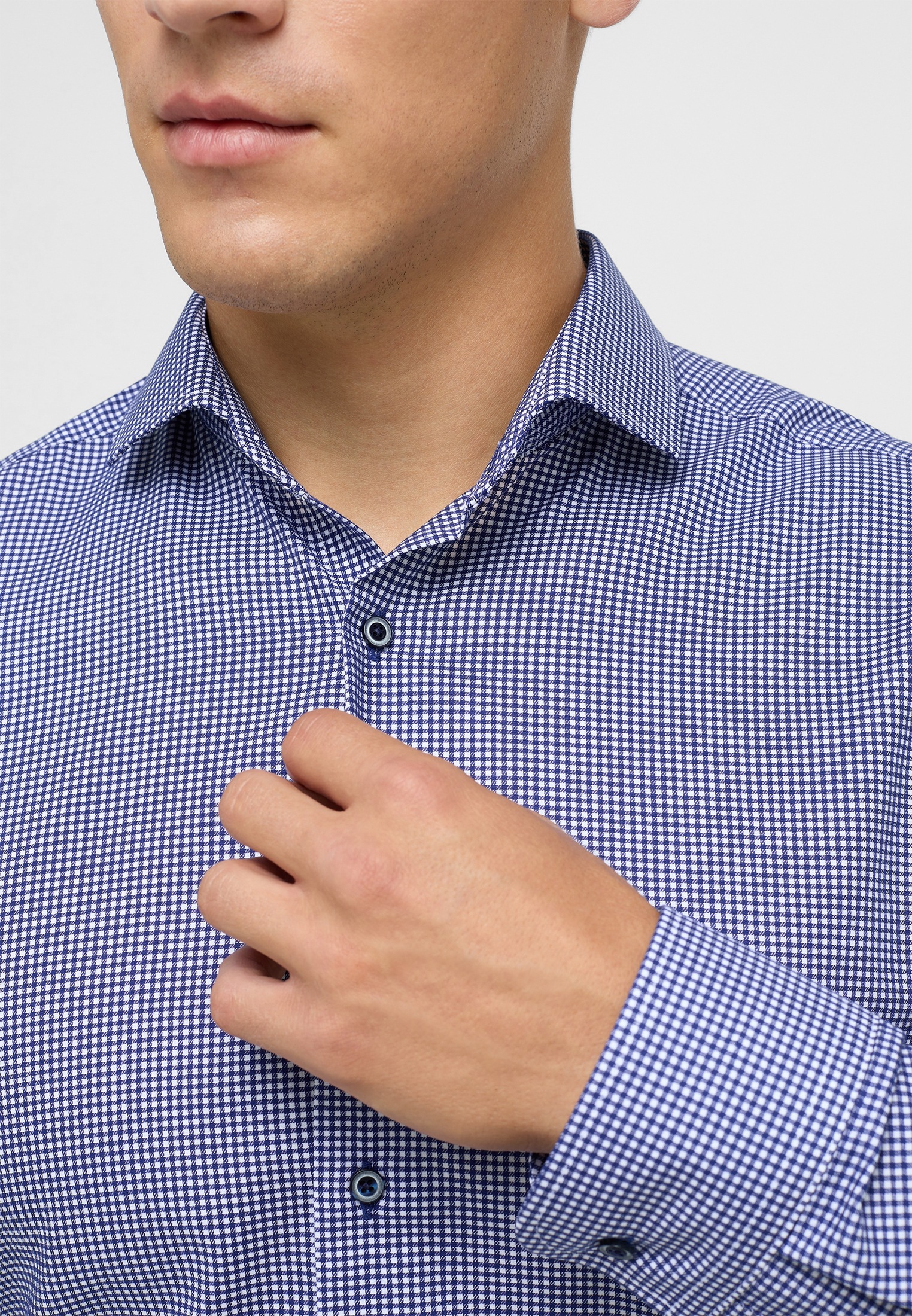 Thumbnail - Eterna Langarmhemd "SLIM FIT" NON IRON (bügelfrei)