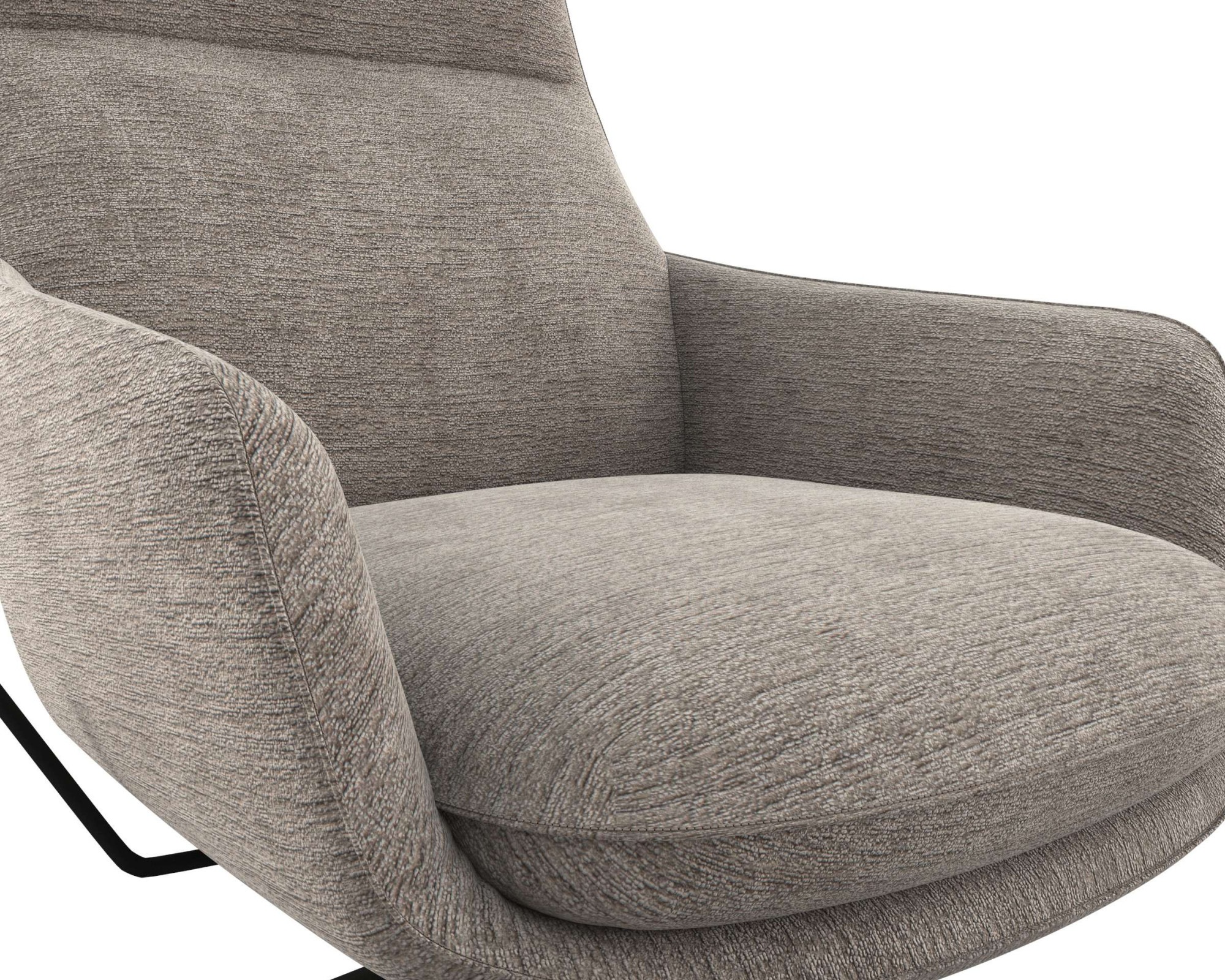 FLEXLUX Drehsessel »Marinella, Relaxsessel, TV-Loungesessel, Polstersessel,«, Liegefunktion, drehbar, Fuß schwarz