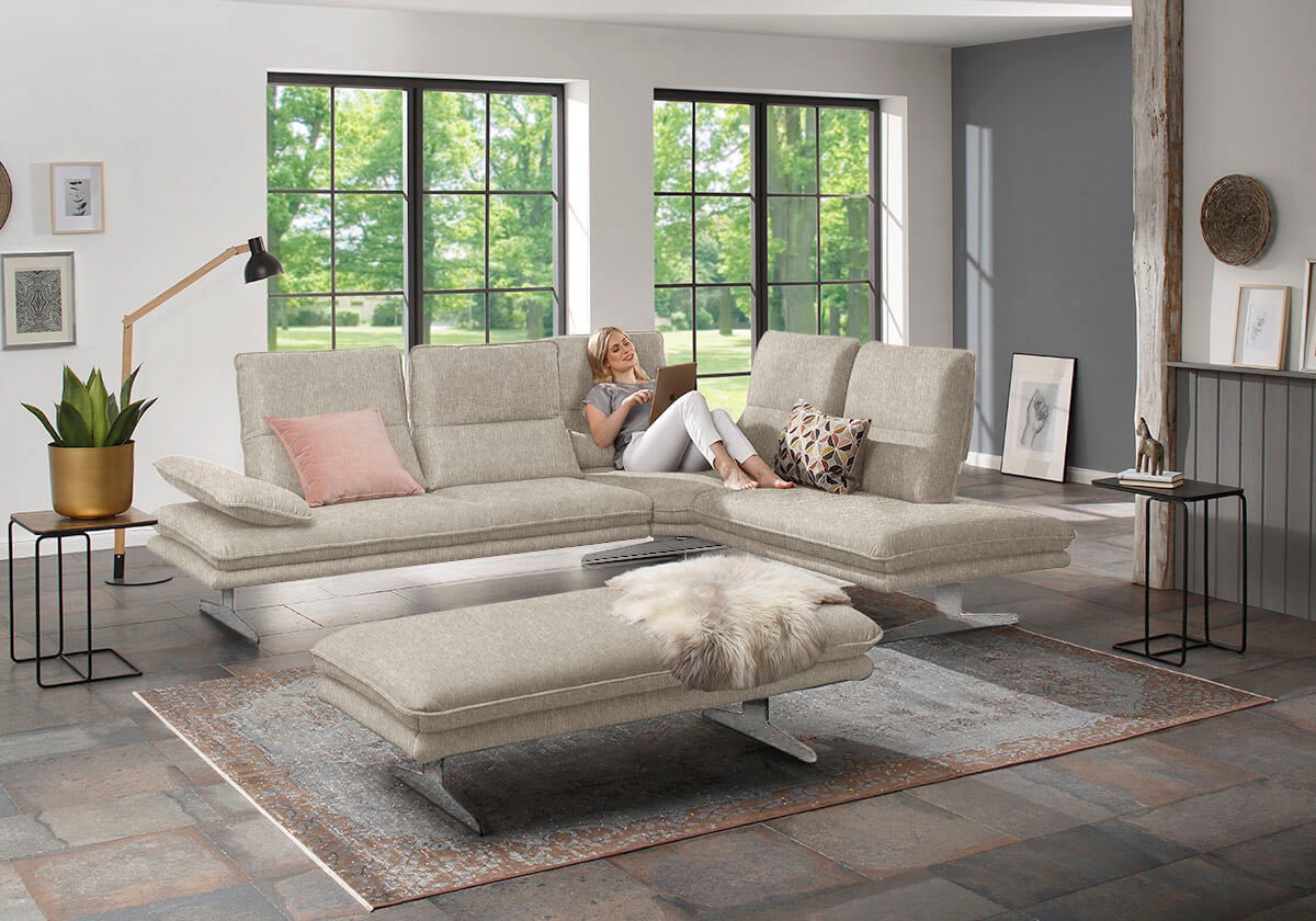 W.SCHILLIG Ecksofa "broadway, Designsofa, mit tollem Sitzkomfort, L-Form", günstig online kaufen