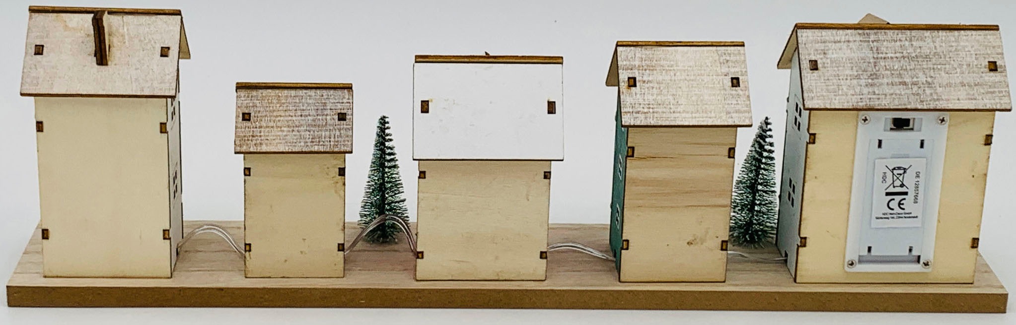 Home affaire Weihnachtshaus »LED Häuschen Dietach, Höhe ca. 16,5 cm«, beleuchtete Weihnachtdeko aus Holz, Batteriebetrieb
