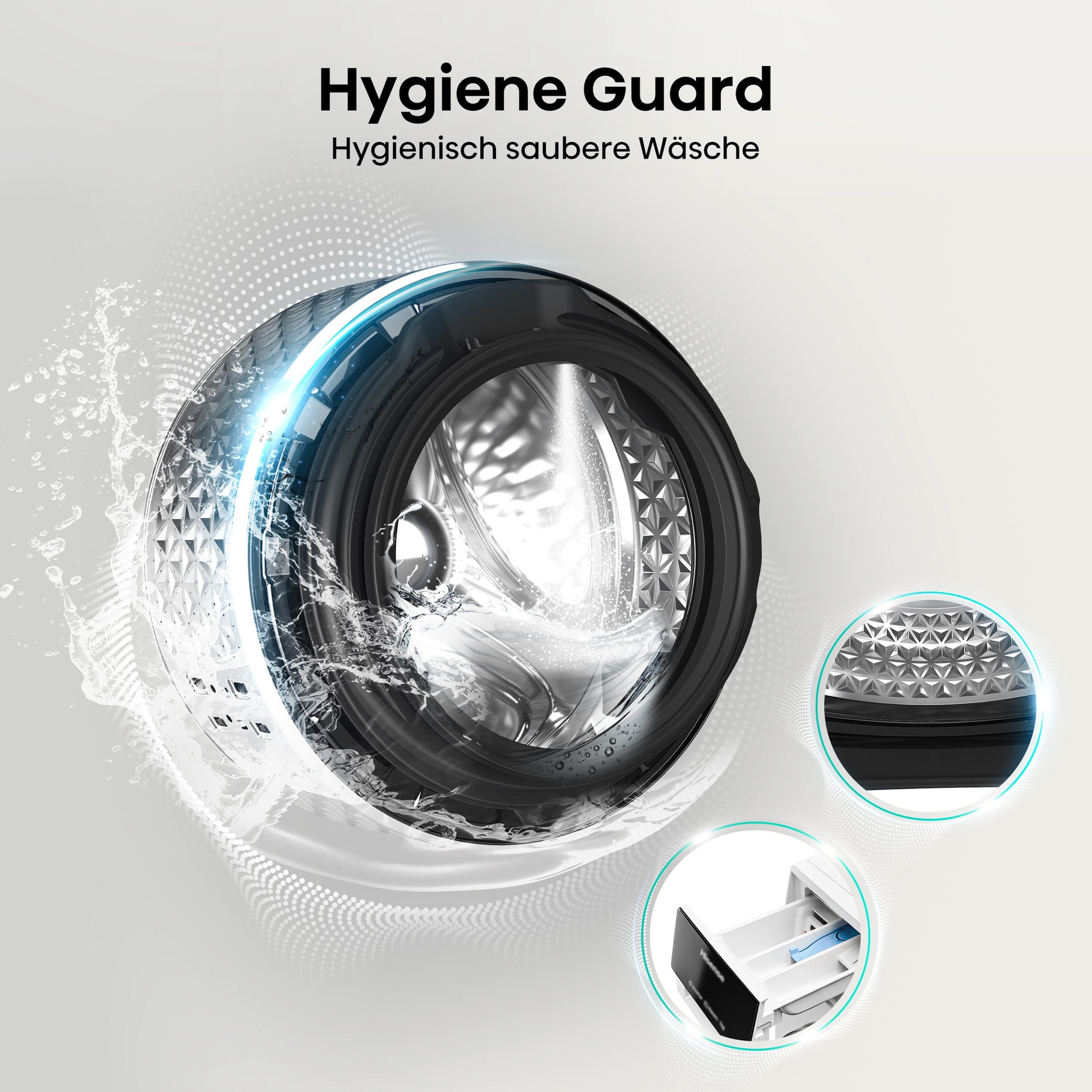 Hisense Waschtrockner »WD3S8043BB3« 3S Serie 8 kg /5 kg 72 dB(A)