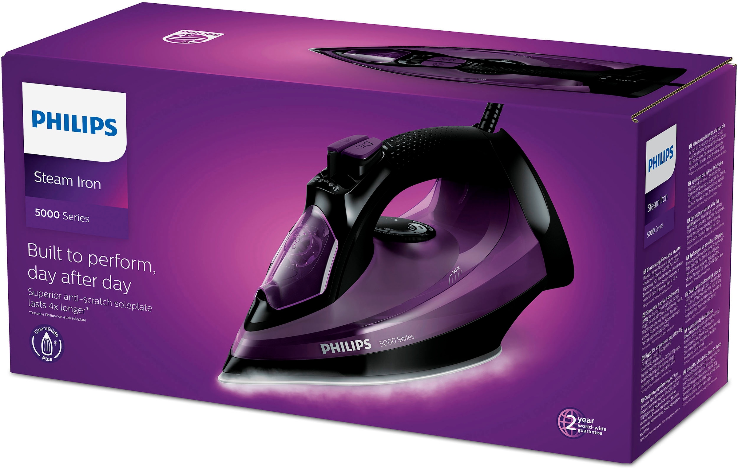 Philips Dampfbügeleisen »DST5030/80«, 2400 W, SteamGlide Plus Bügelsohle, 320 ml Wassertank, 180 g Dampfstoß