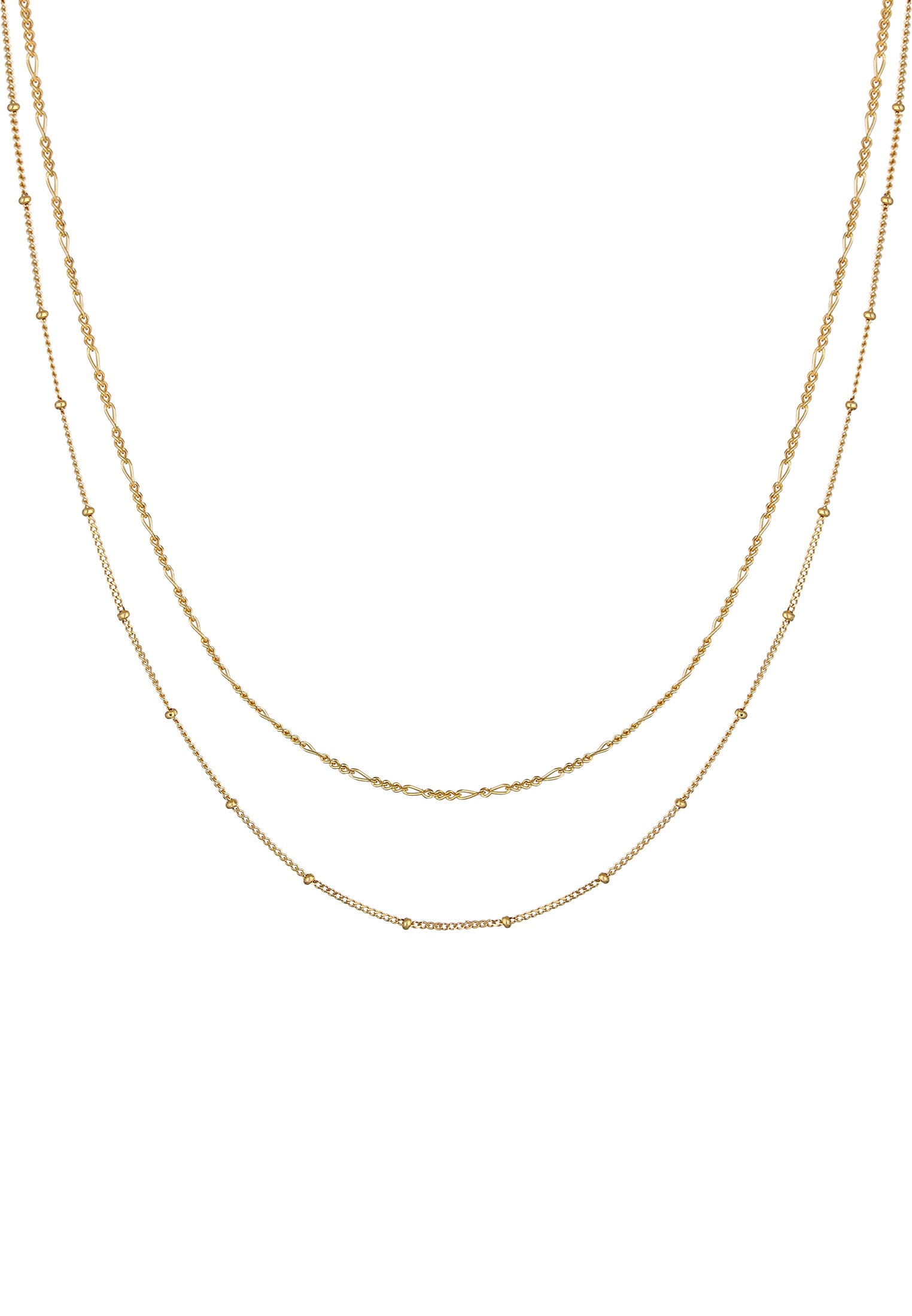 Elli Ketten-Set »Choker Set (2tlg) Figaro Panzer Kugel 925 Silber«