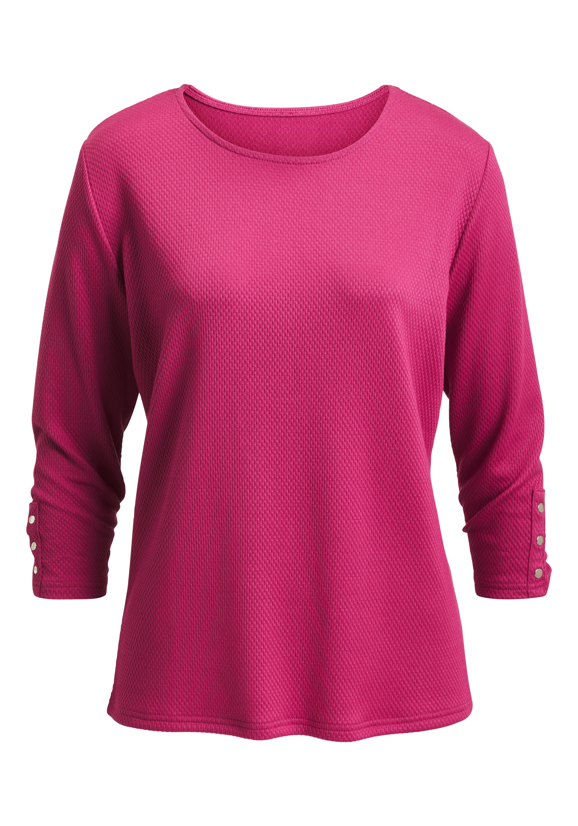 LASCANA 3/4-Arm-Shirt "in Strukturoptik" mit Viskose günstig online kaufen