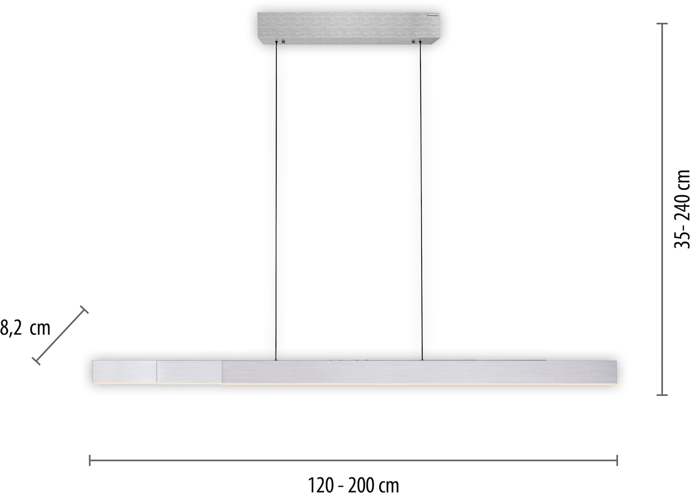 Neuhaus PURE LED Pendelleuchte »PURE Moto-Rise« LED-Board 1 Stk. warmweiß - kaltweiß e-LIFT® Funktion, e-SLIDE® Funktion, Fernbedienung