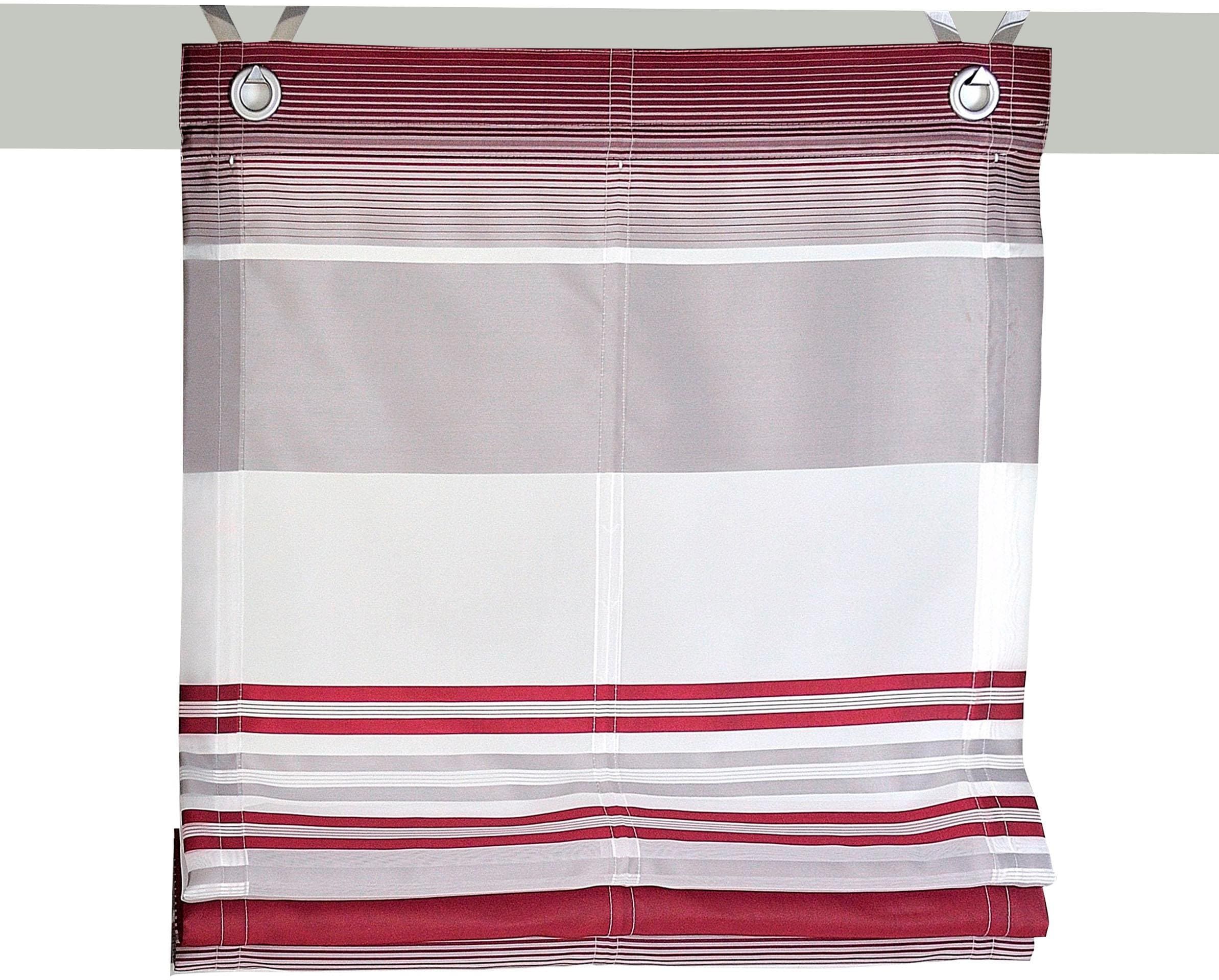 Kutti Raffrollo "Jamaica" mit Hakenaufhängung ohne Bohren freihängend halbt günstig online kaufen