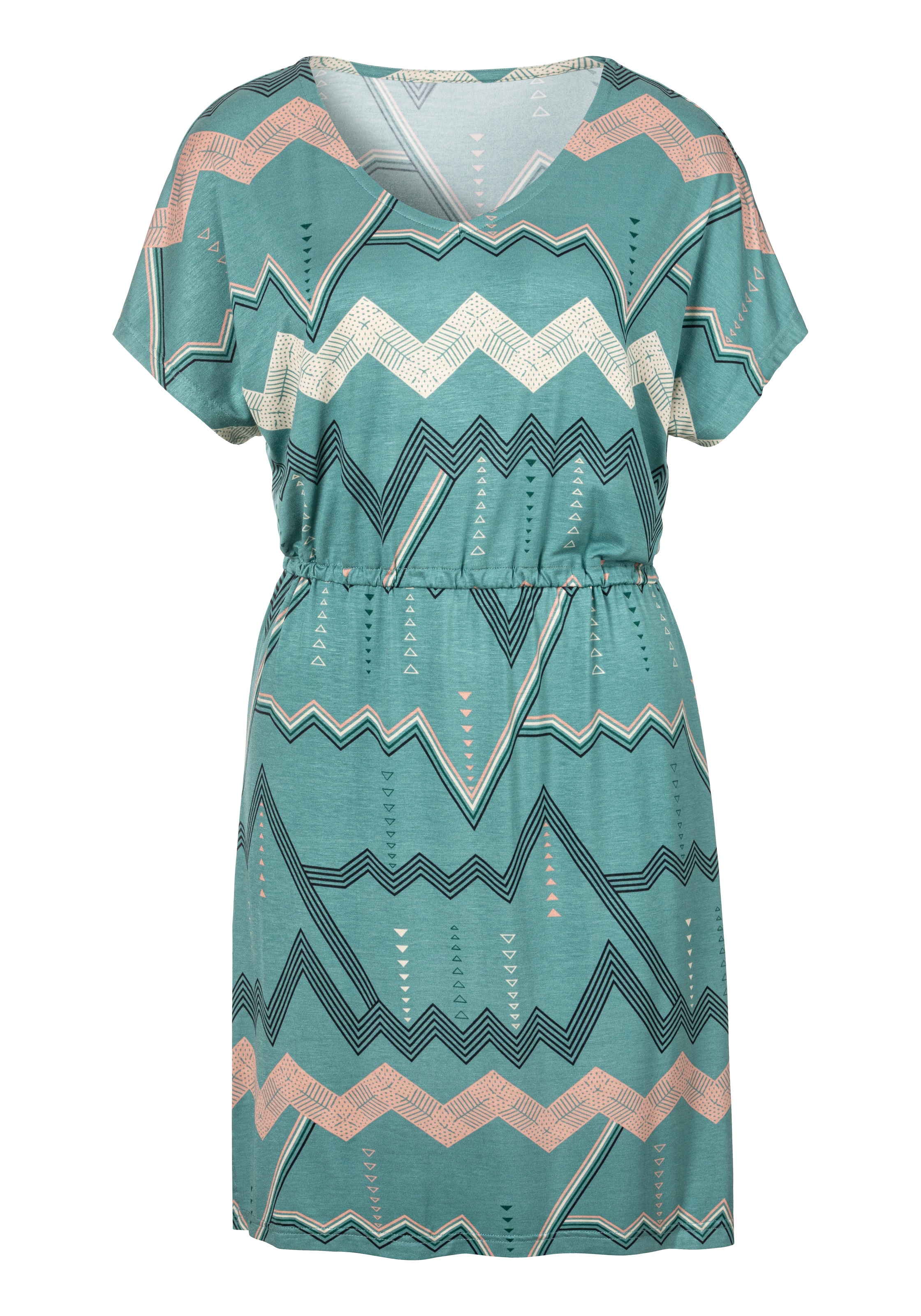 LASCANA Sleepshirt 1-teilig, mit grafischem Zick-Zack Muster günstig online kaufen