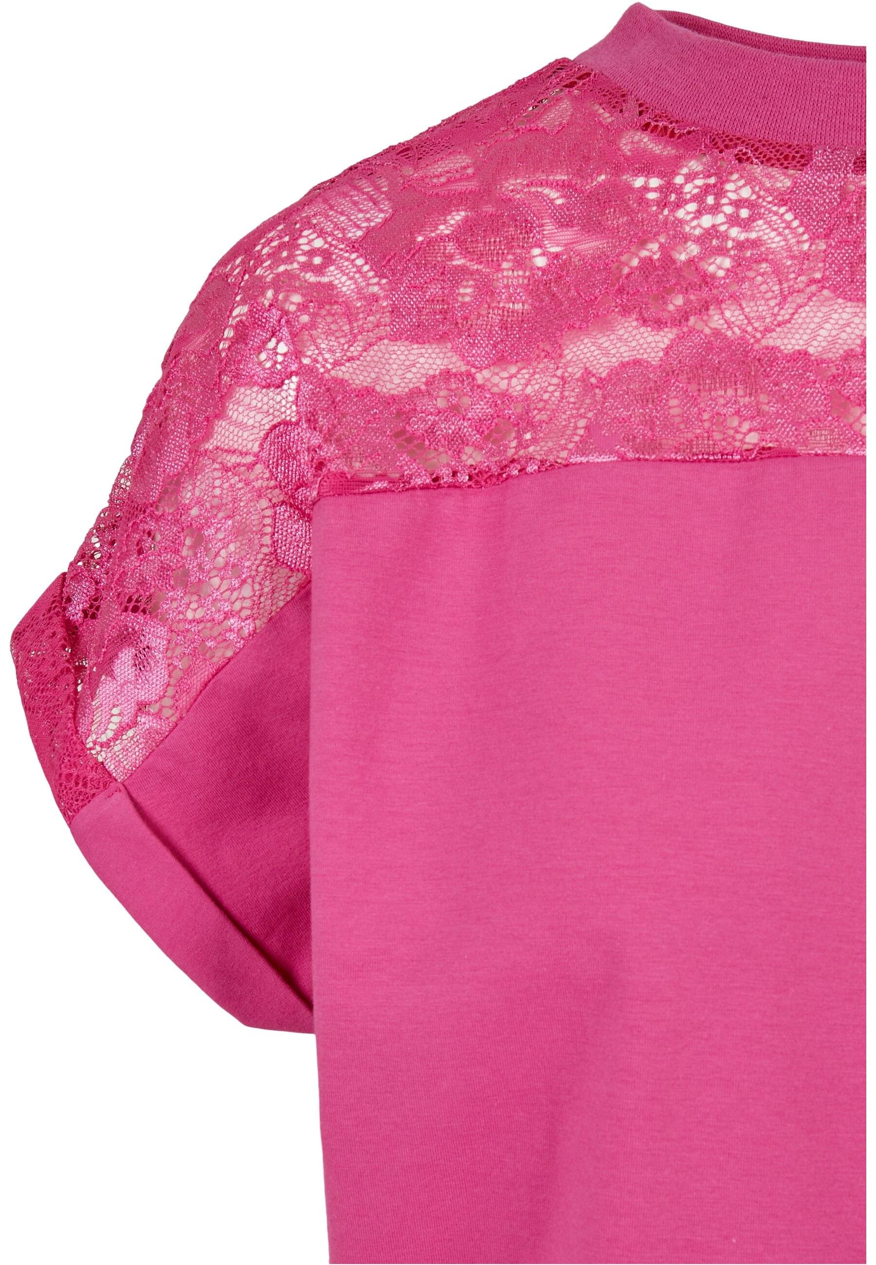 URBAN CLASSICS T-Shirt »Urban Classics Damen Ladies Short Oversized Lace Tee«, (1 tlg.)