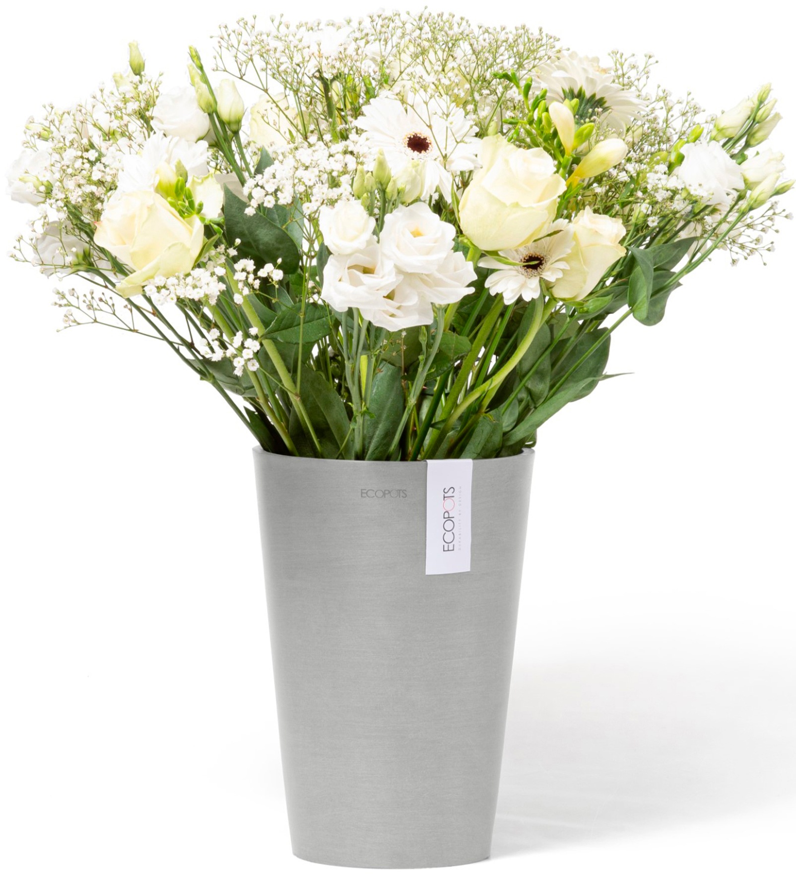 ECOPOTS Blumentopf »Pisa 17,5 Weißgrau«, für den Innenbereich